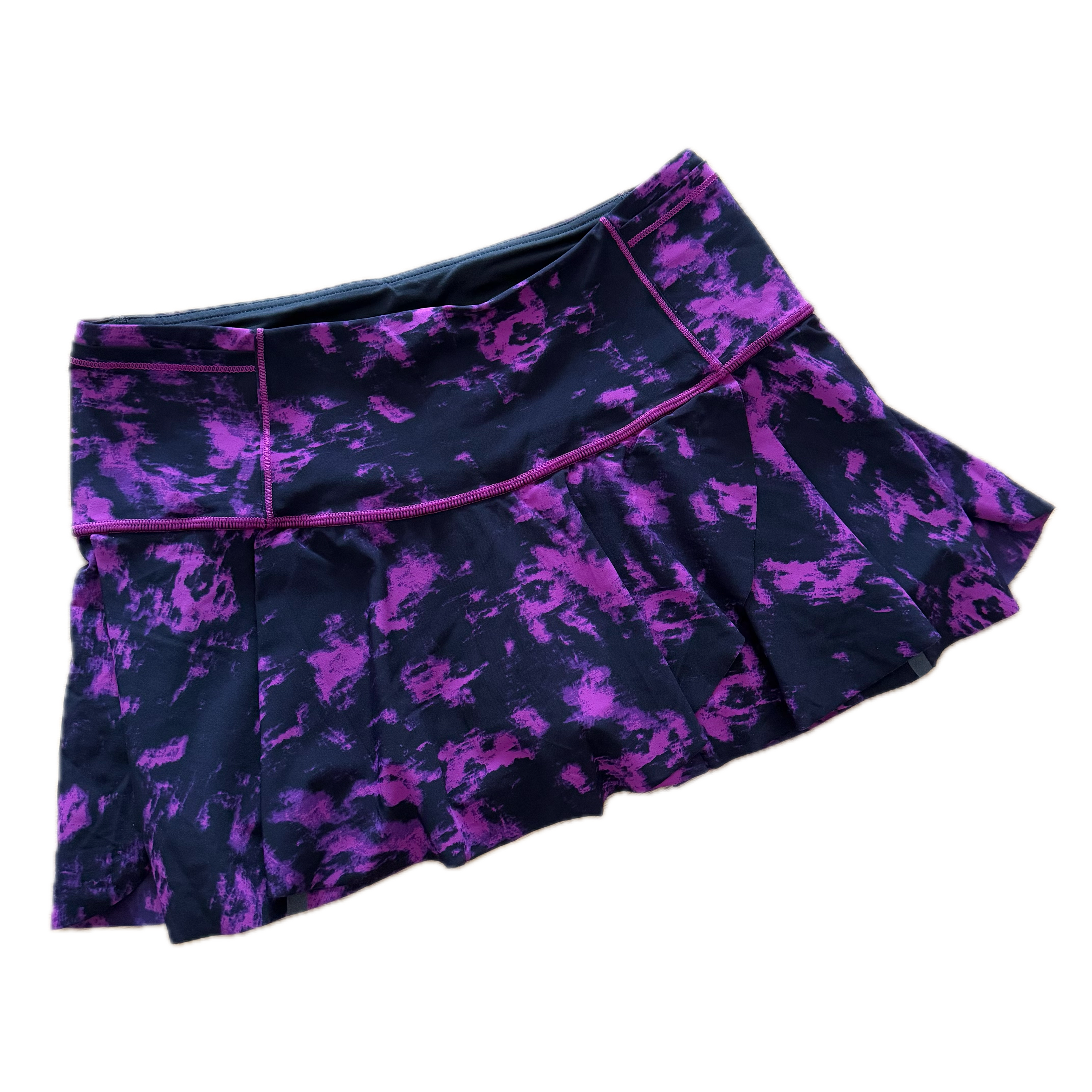 Falda talla 6 estampado morado con negro
