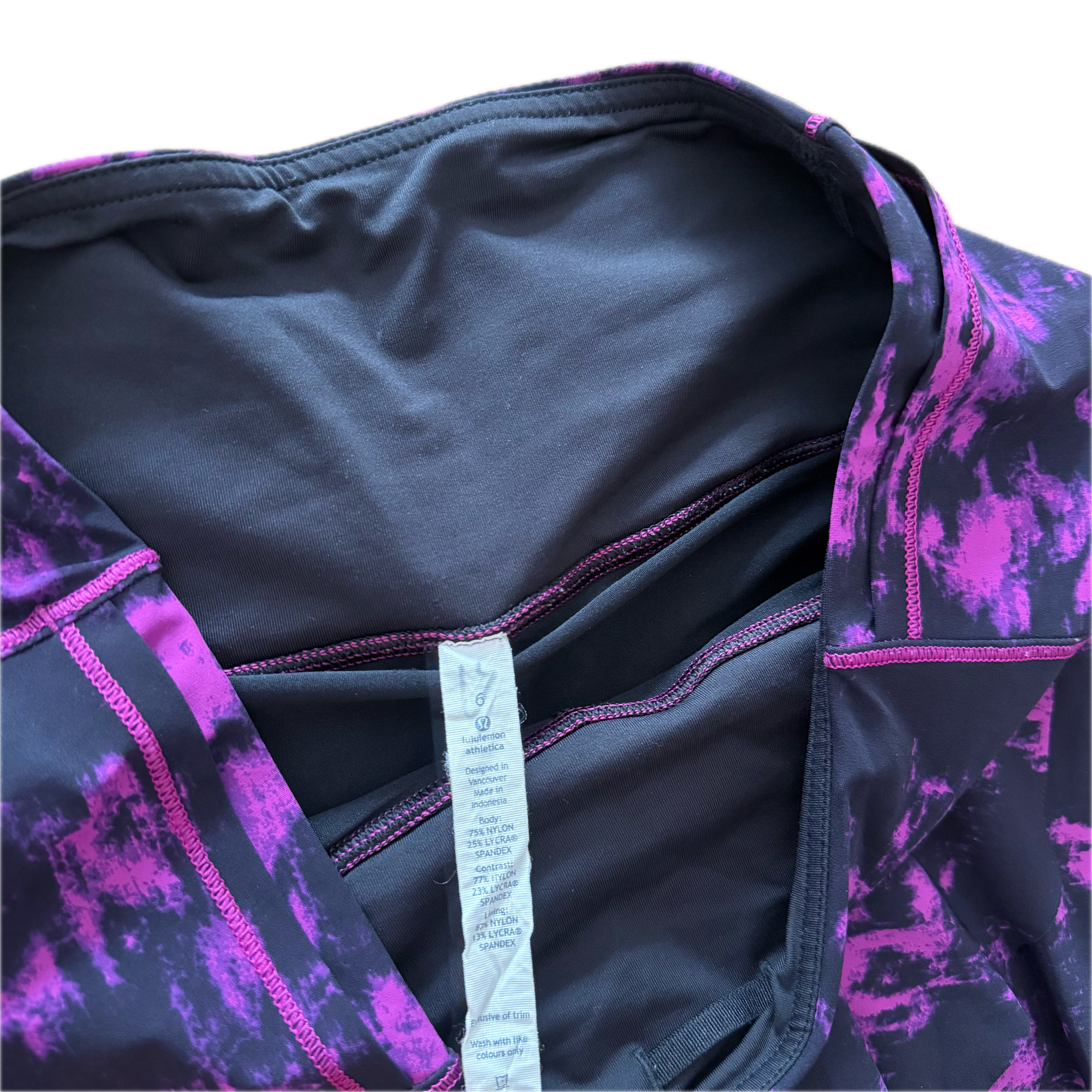 Falda Lululemon talla 6 smoke morado/negro tela Luxtreme™