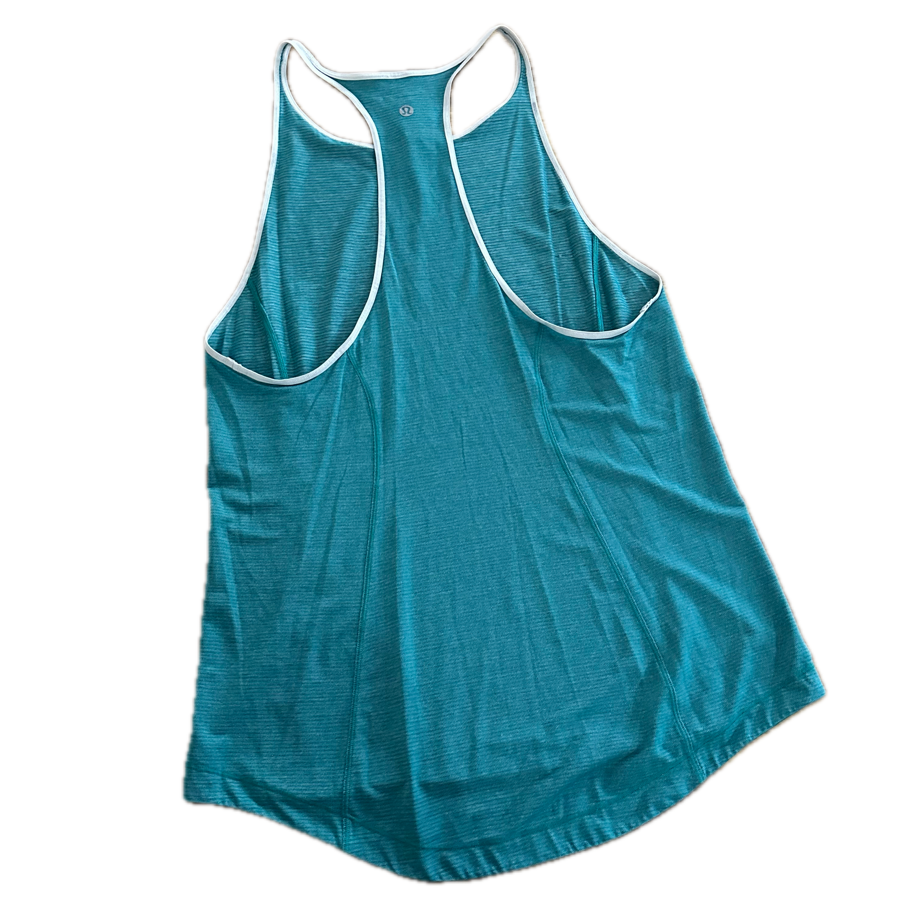 Tank Lululemon M azul linea blanca