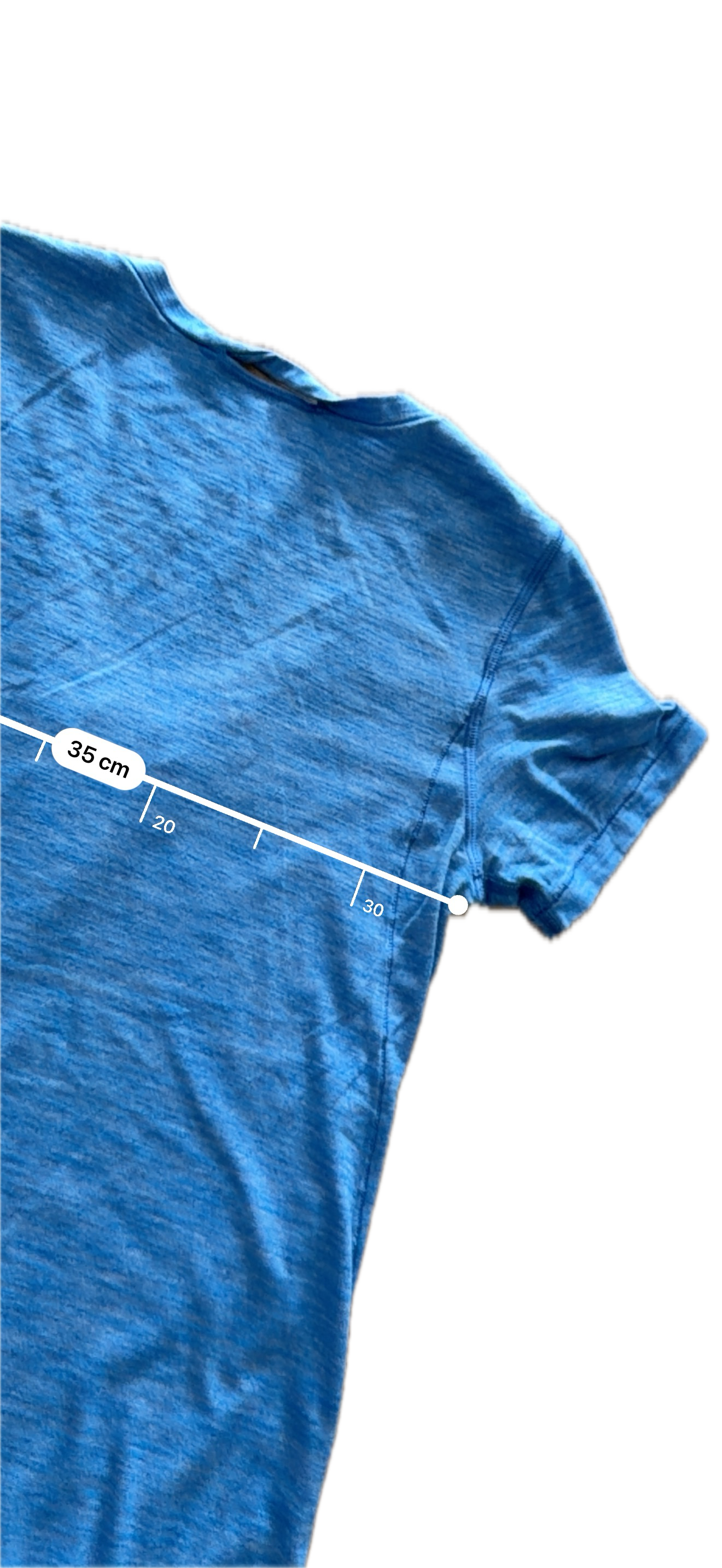 Playera talla 6-8 azul jaspeada