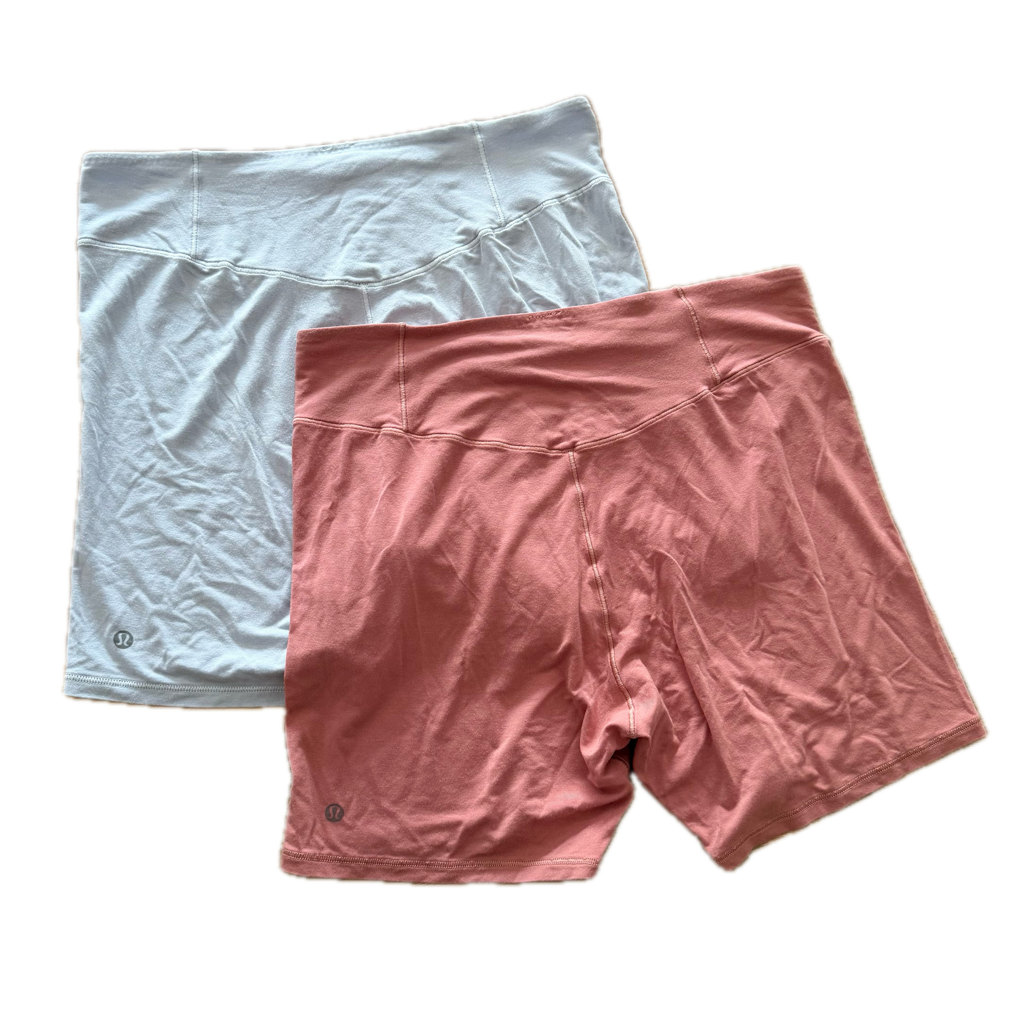 Shorts interiores Lululemon talla 8 azul y rosa tela Nulu™