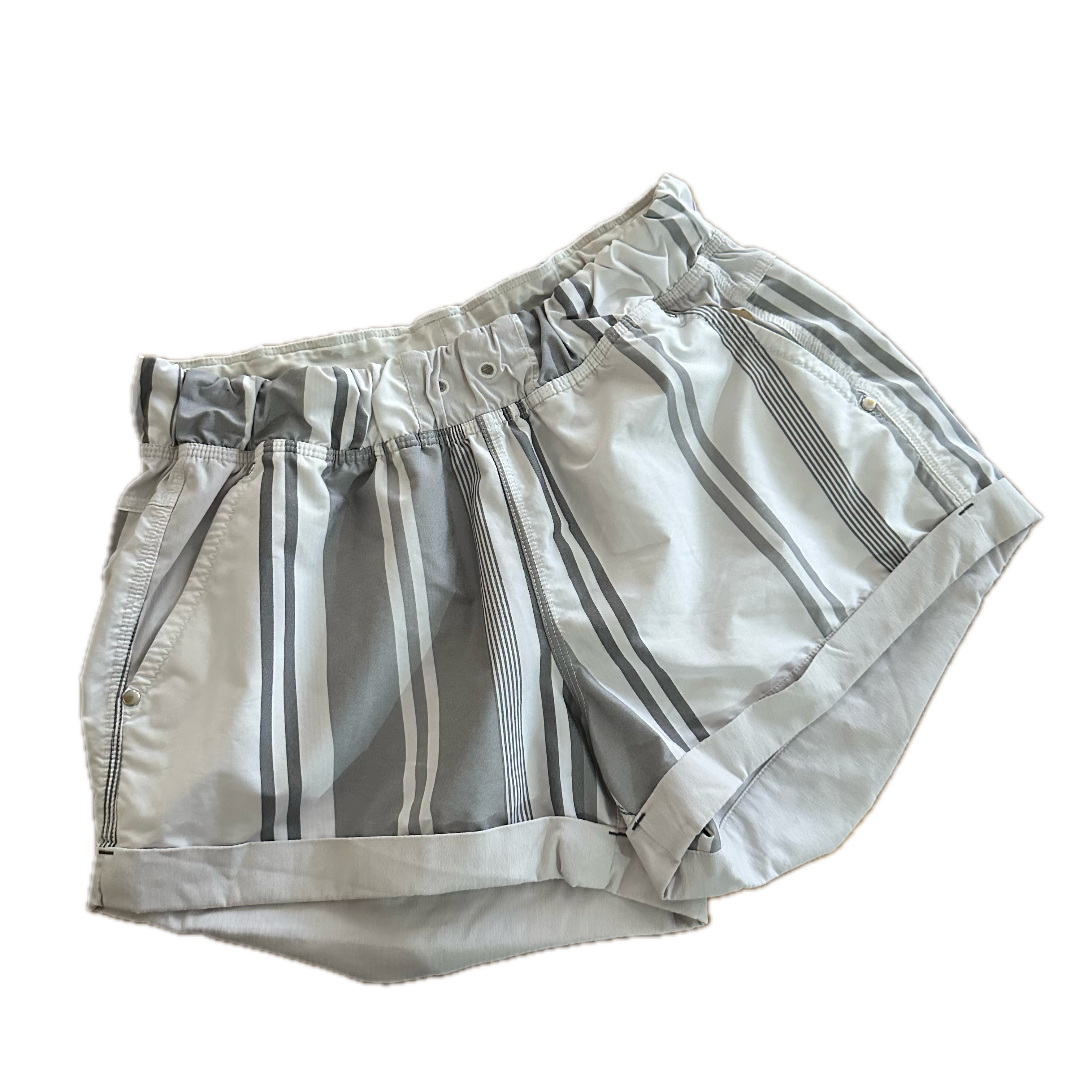 Short Lululemon XCH rayas gris/blanco
