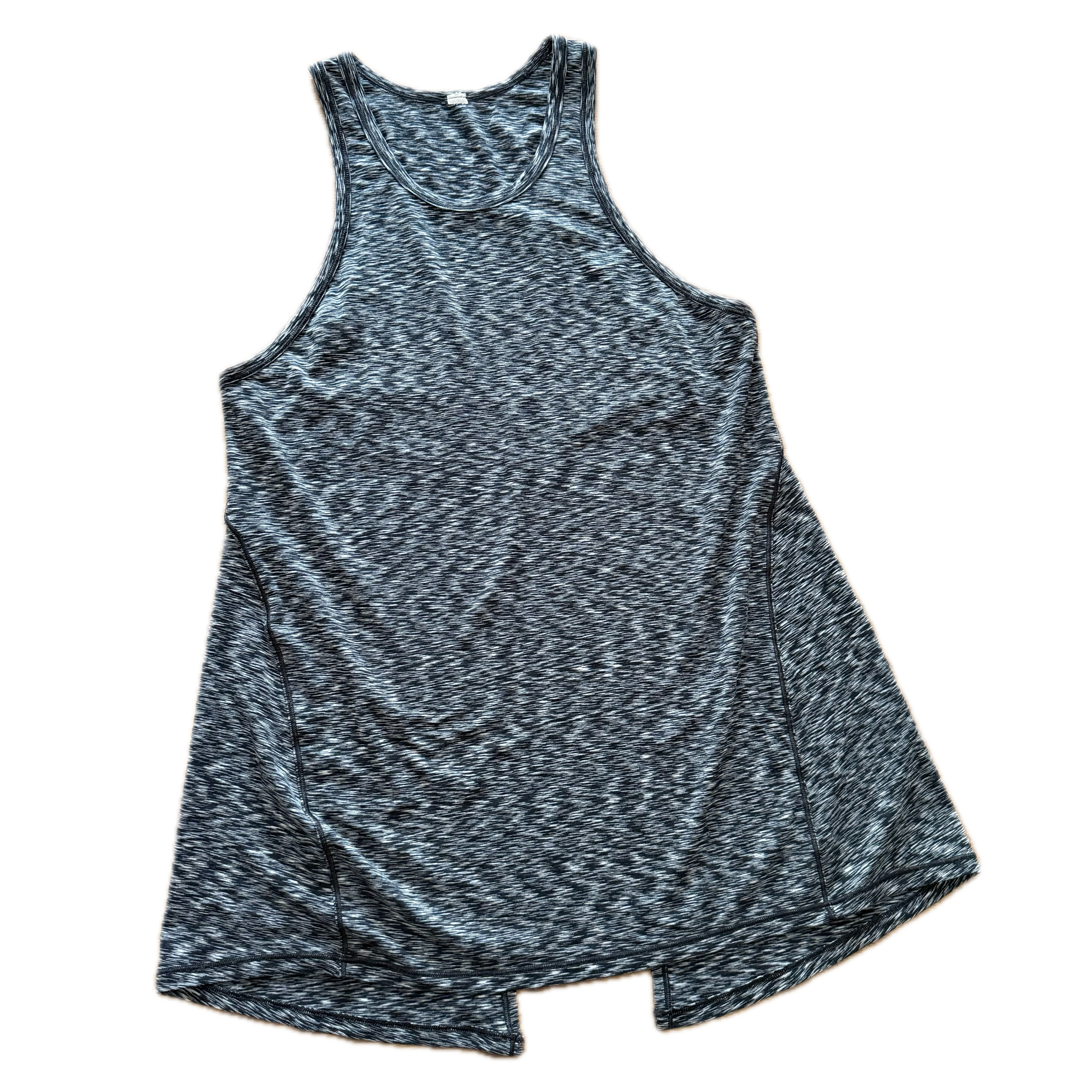 Tank talla 8-10 jaspeada negro y blanco