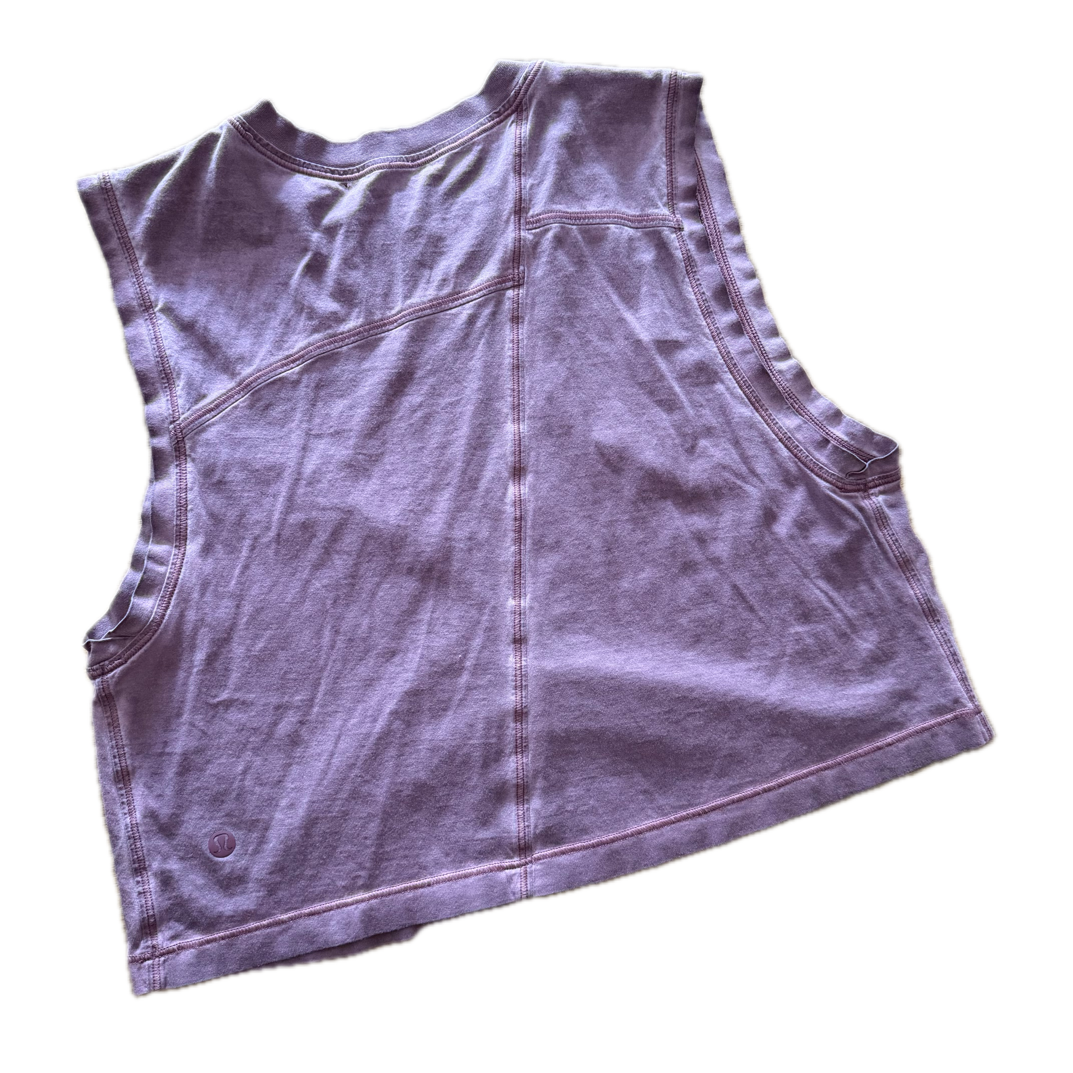 Tank crop Lululemon talla 8 lila tela Nulu™