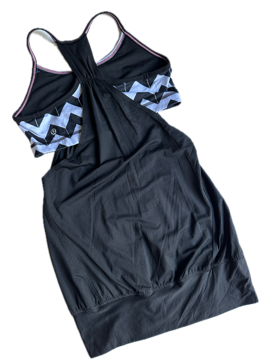 Tank top 6 negro con top print