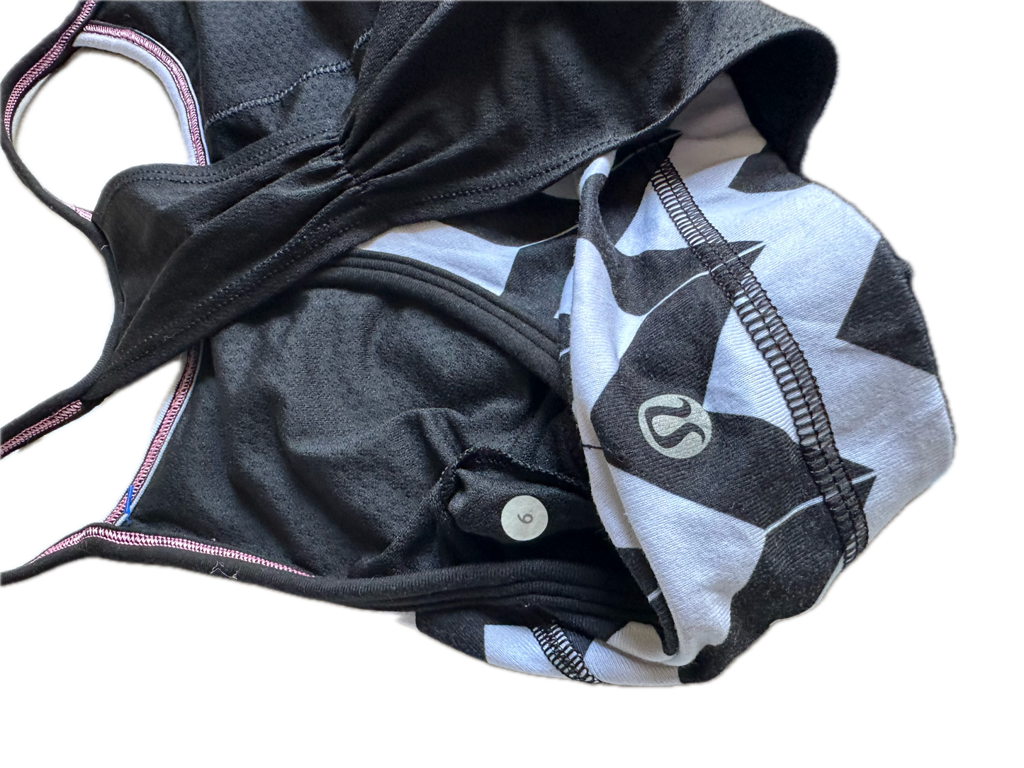Tank top 6 negro con top print