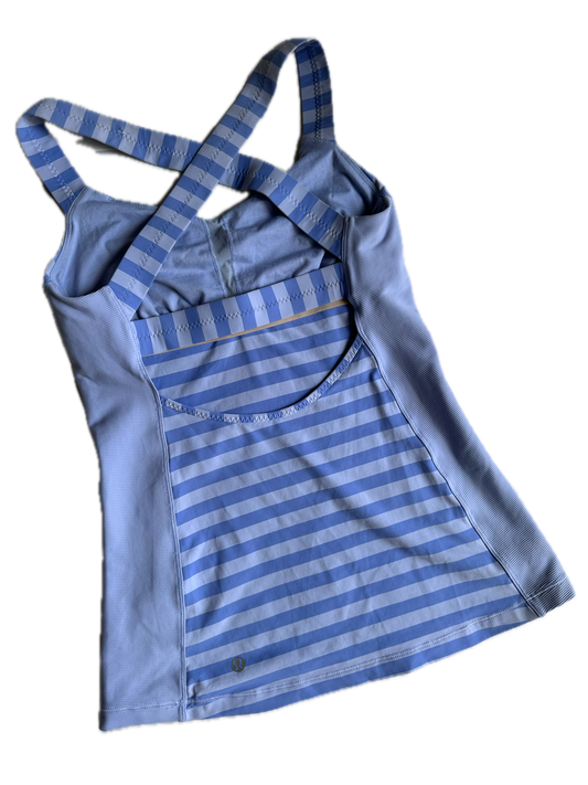 Tank top 6 azul con rayas