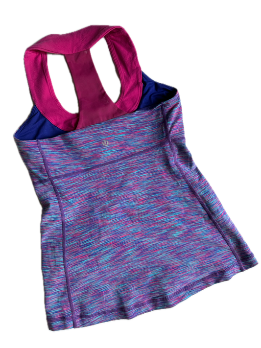 Top 6 morado con rayas rosas