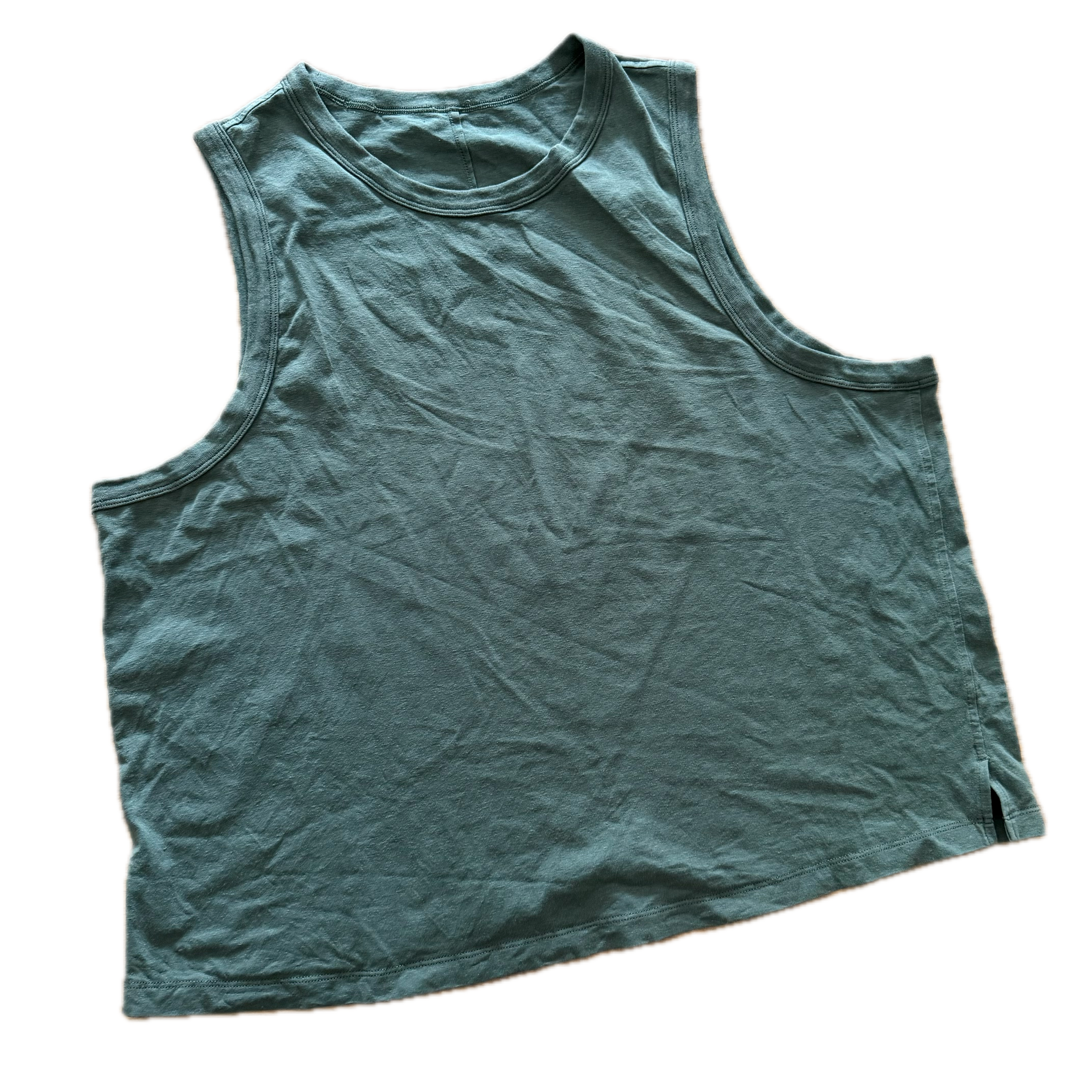 Tank Lululemon talla 12 verde tela Vitasea™