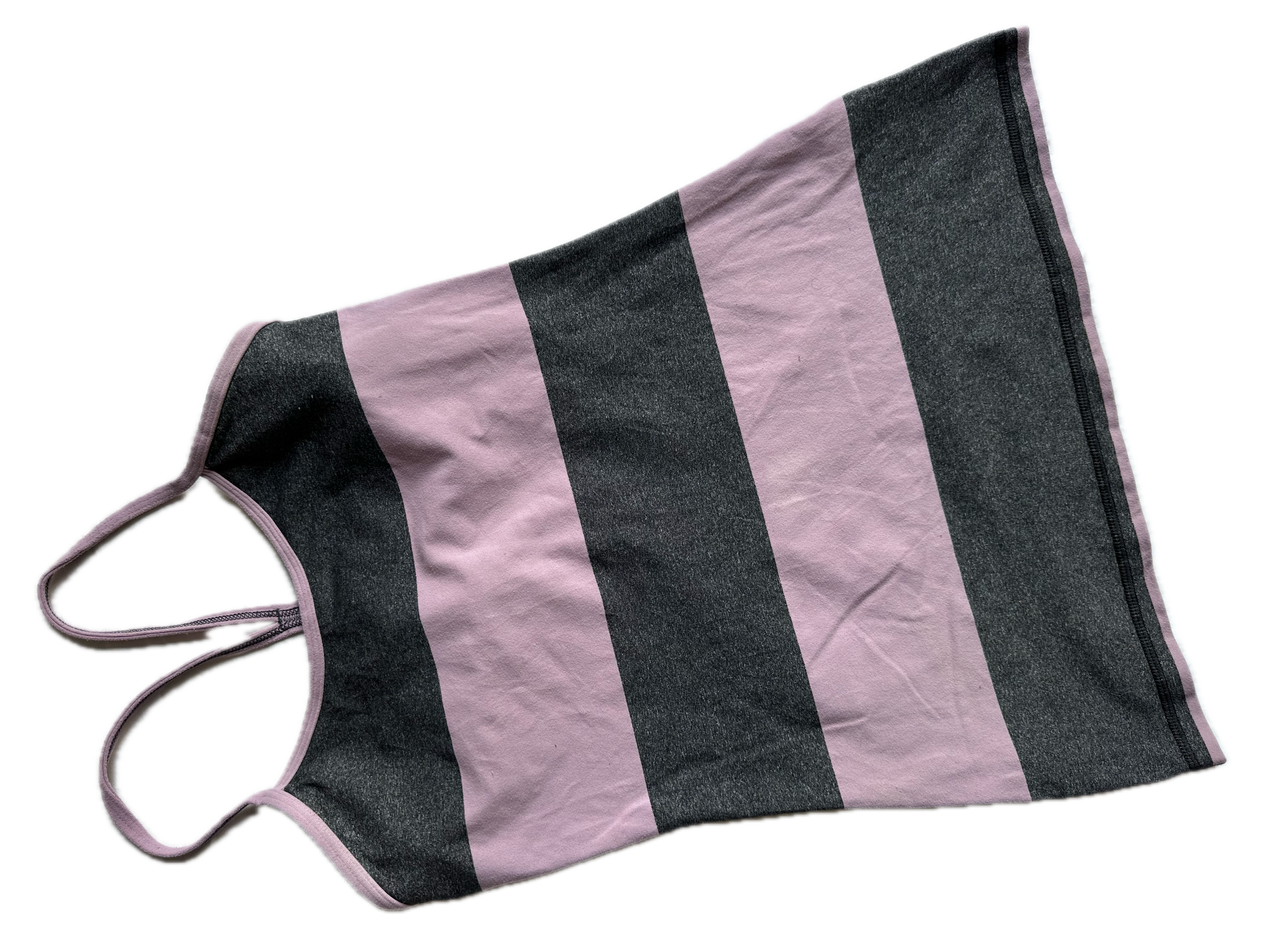 Top Lululemon talla CH rayas rosas y grises