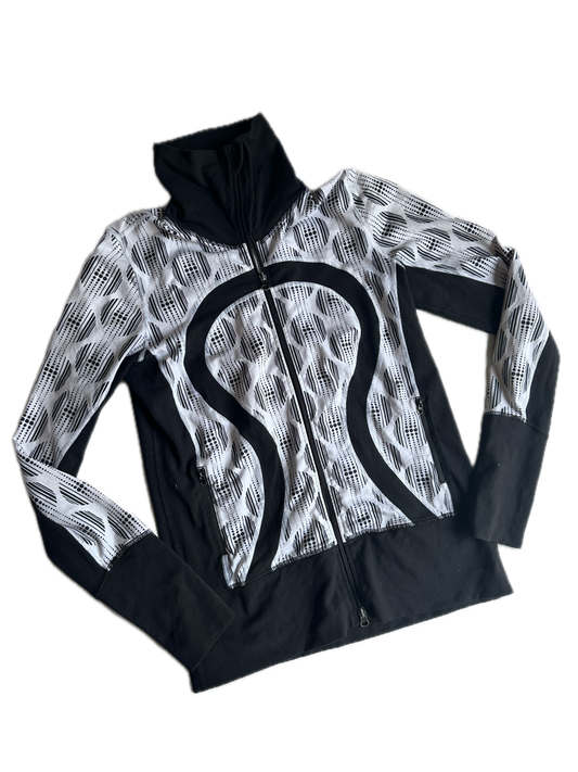 Hoodie 10 print blanco con negro