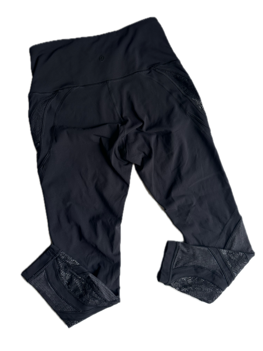 Legging 10 negro transparencias tipo encaje