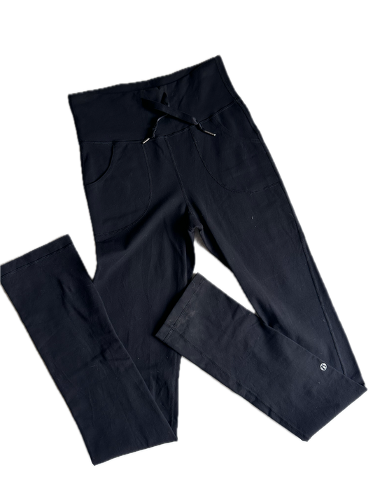 Pants 6 negro liso con cordón ajustable