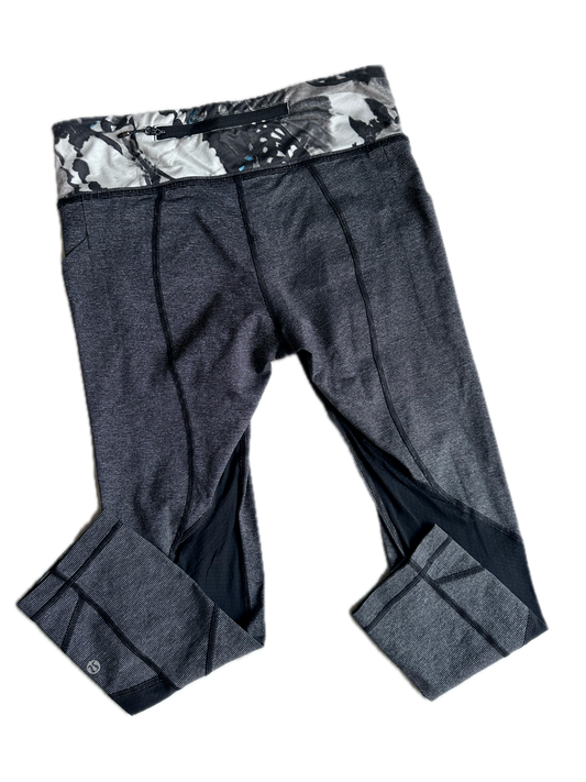 Legging 6 gris pretina flores