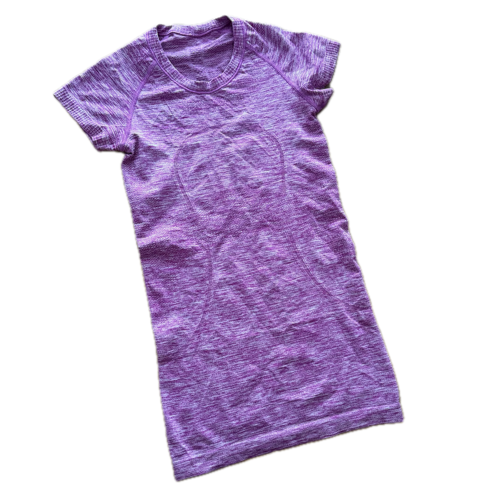 Playera talla 2 morado jaspeada