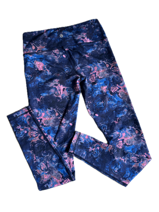 Legging 6 flores azul/rosa