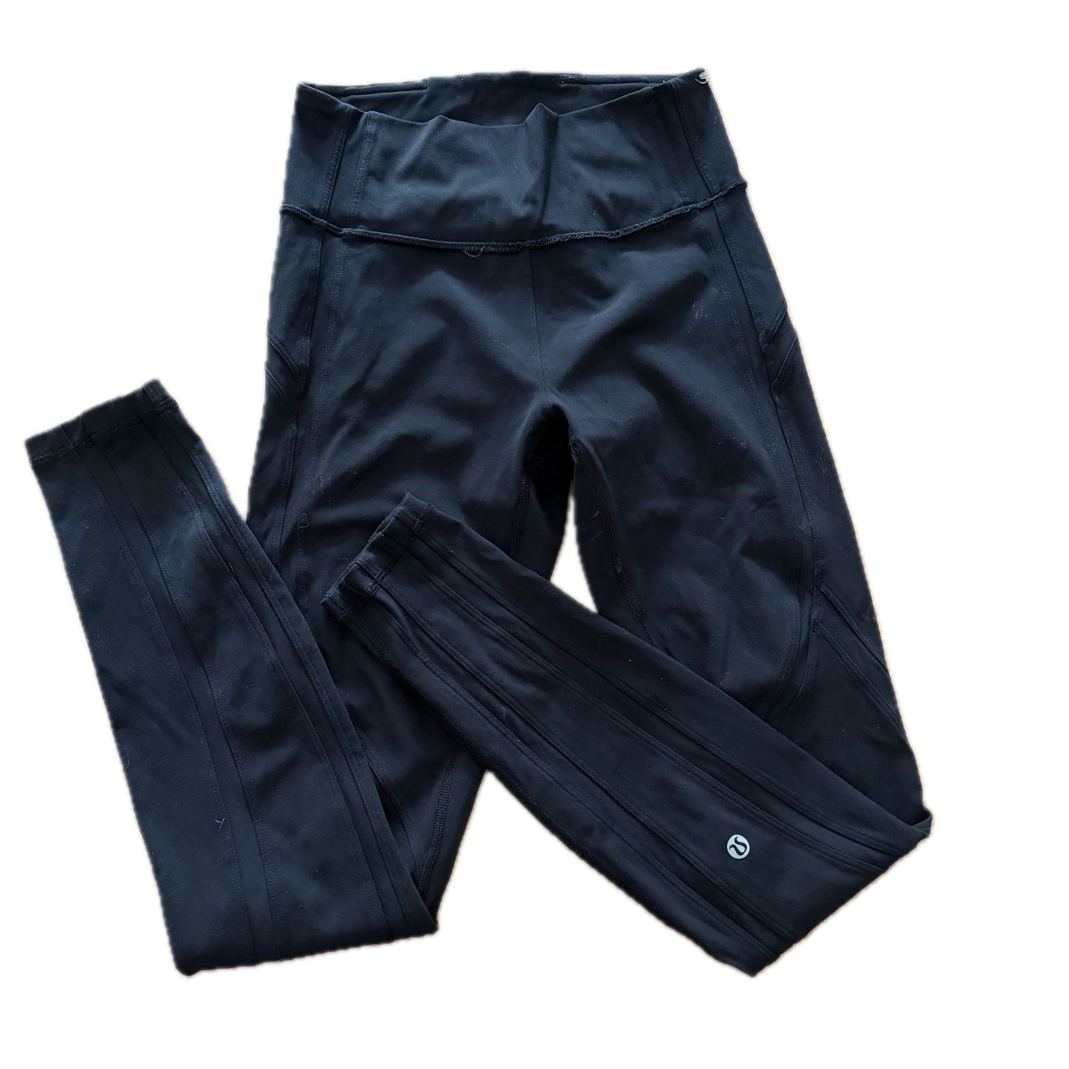 Legging talla 4 negro con linea diseño