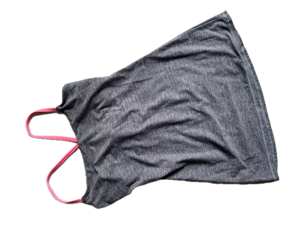 Tank top Lululemon talla XCH gris con tirantes coral