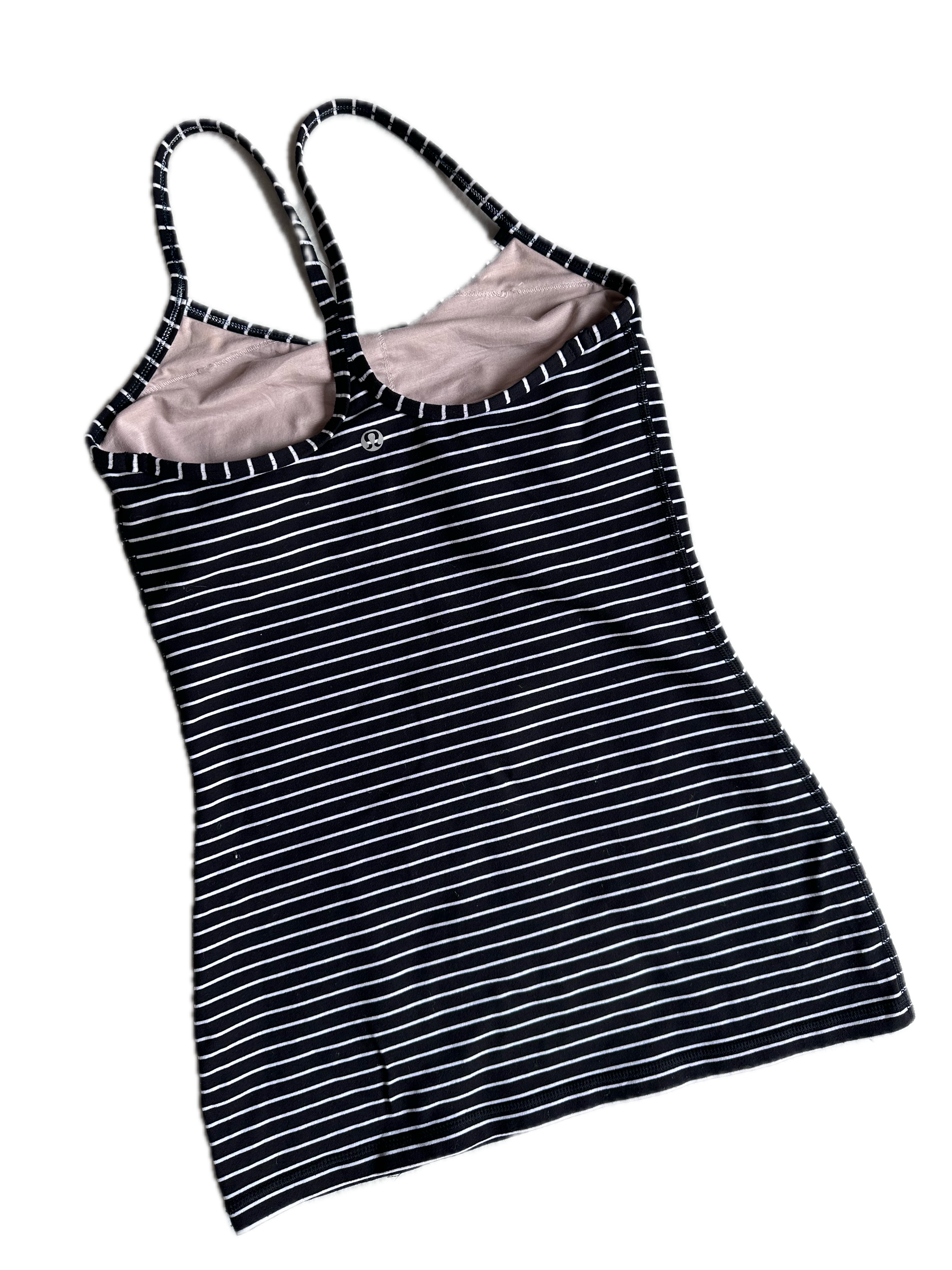 Tank top Lululemon talla XCH rayas azul marino/blanco