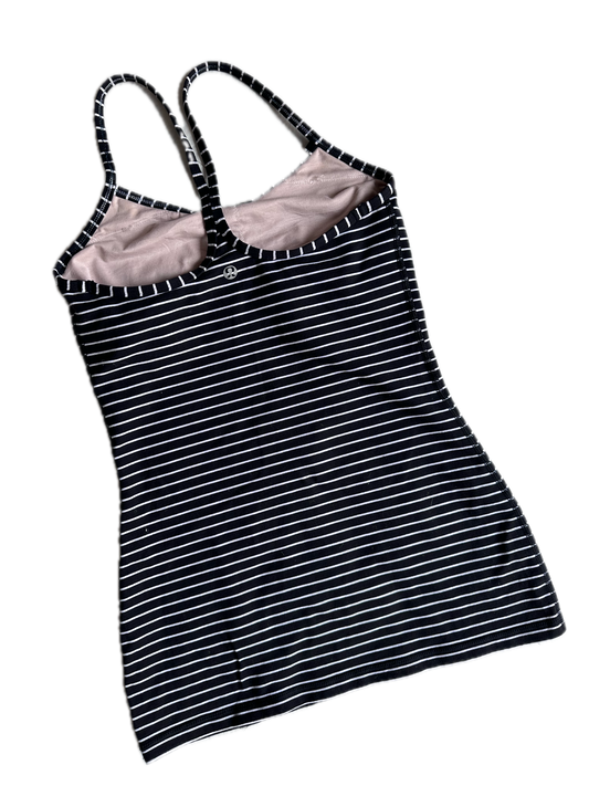Tank top 4 rayas azul marino/blanco