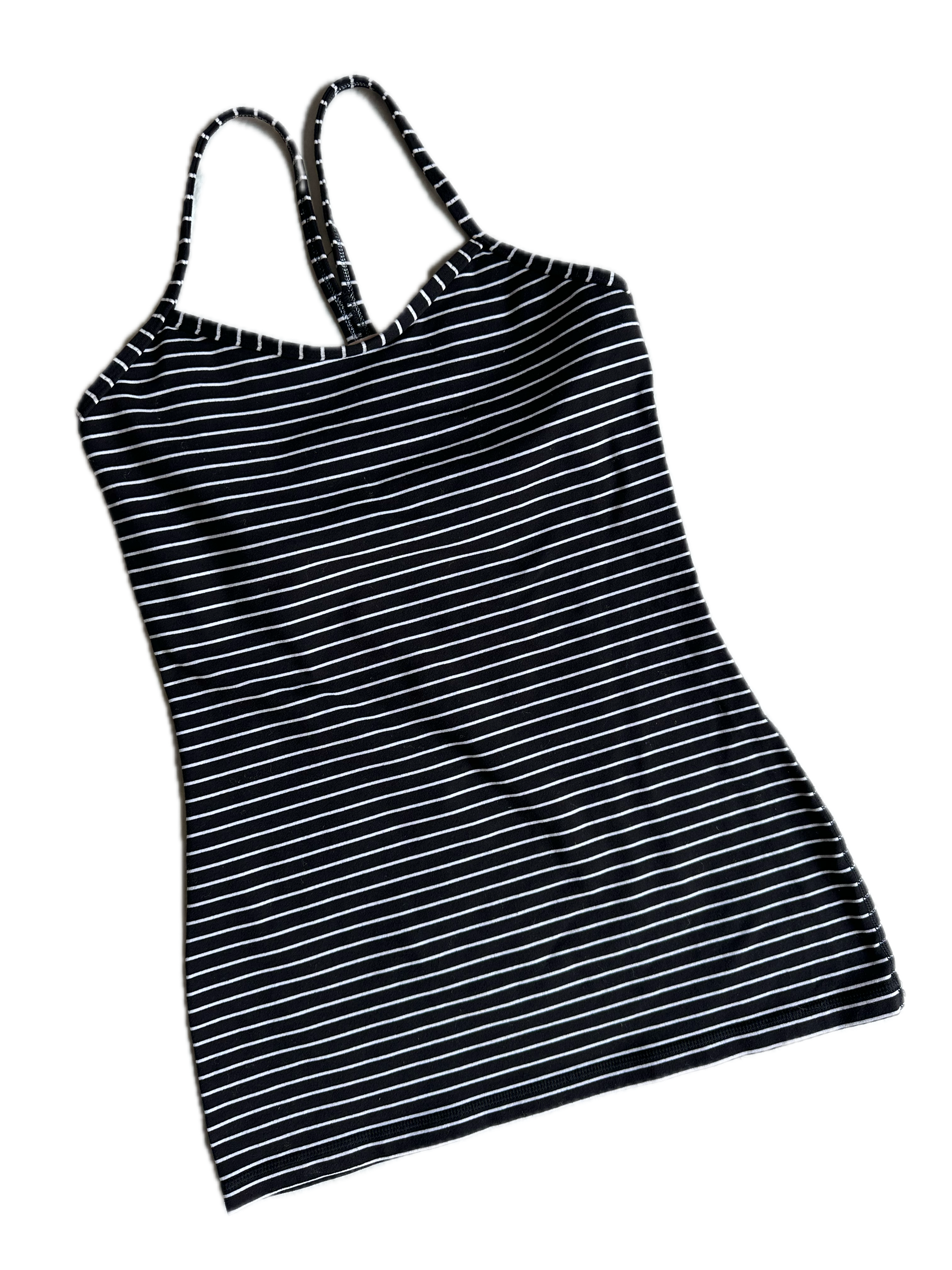 Tank top Lululemon talla XCH rayas azul marino/blanco
