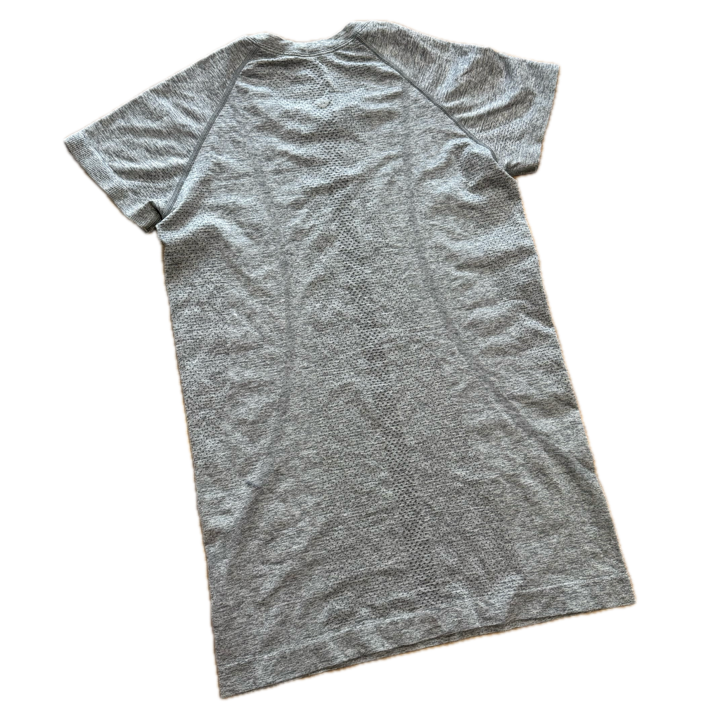 Playera talla 6 gris jaspeada tela anti olor