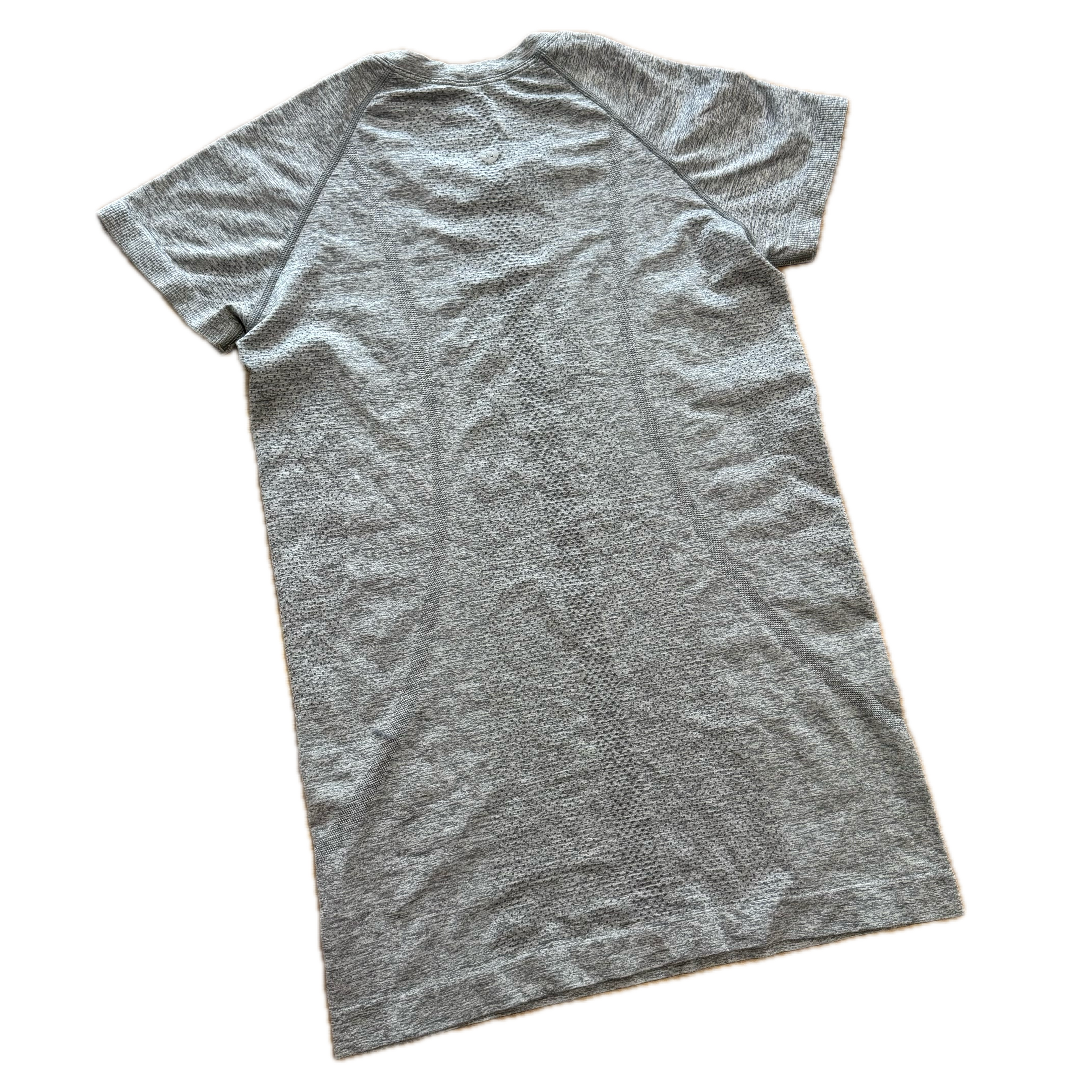 Playera talla 6 gris jaspeada tela anti olor