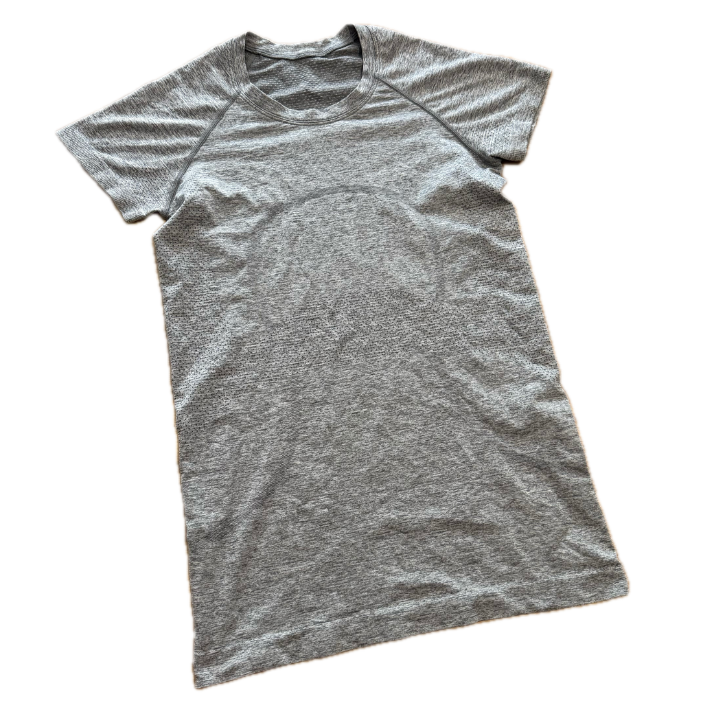 Playera talla 6 gris jaspeada tela anti olor