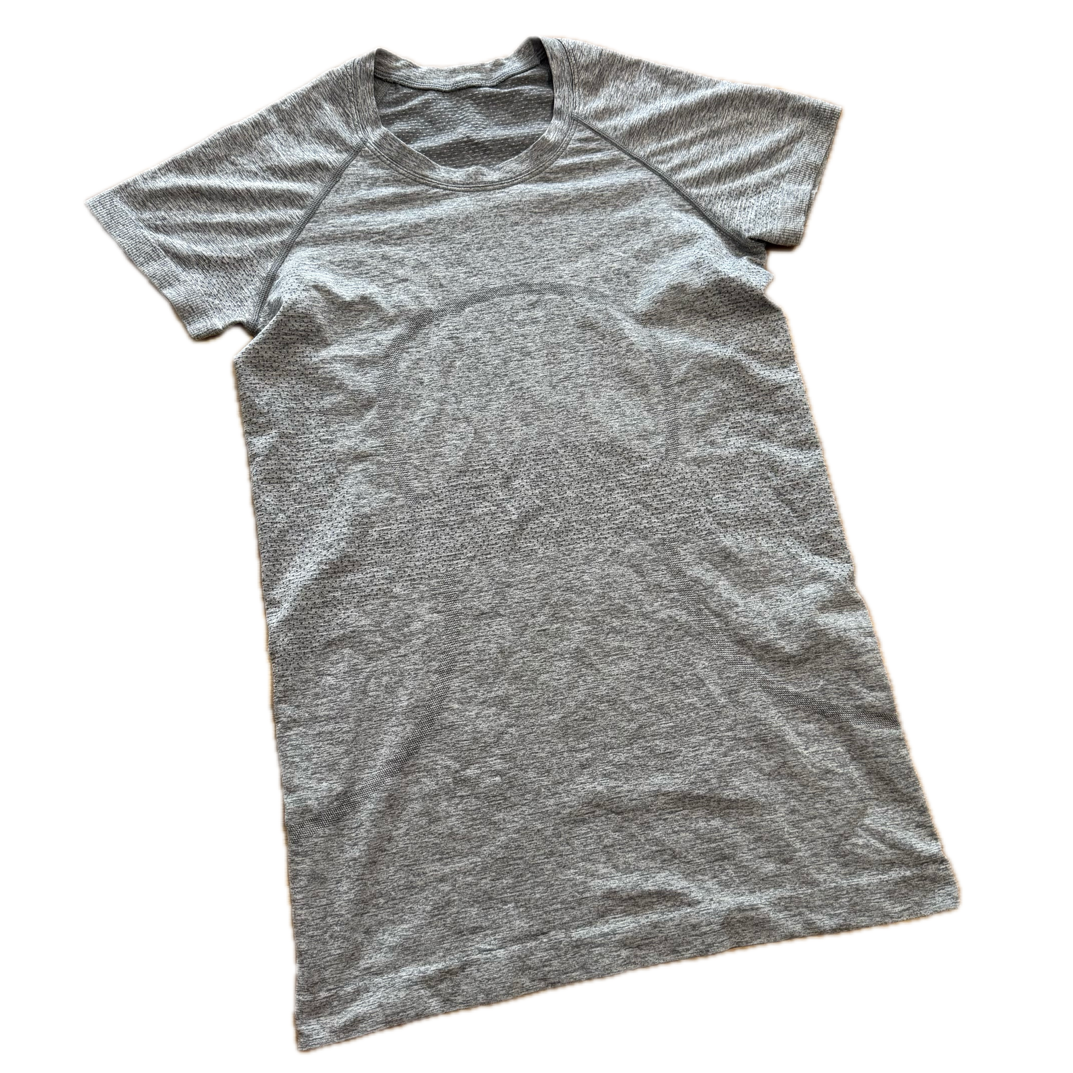 Playera talla 6 gris jaspeada tela anti olor