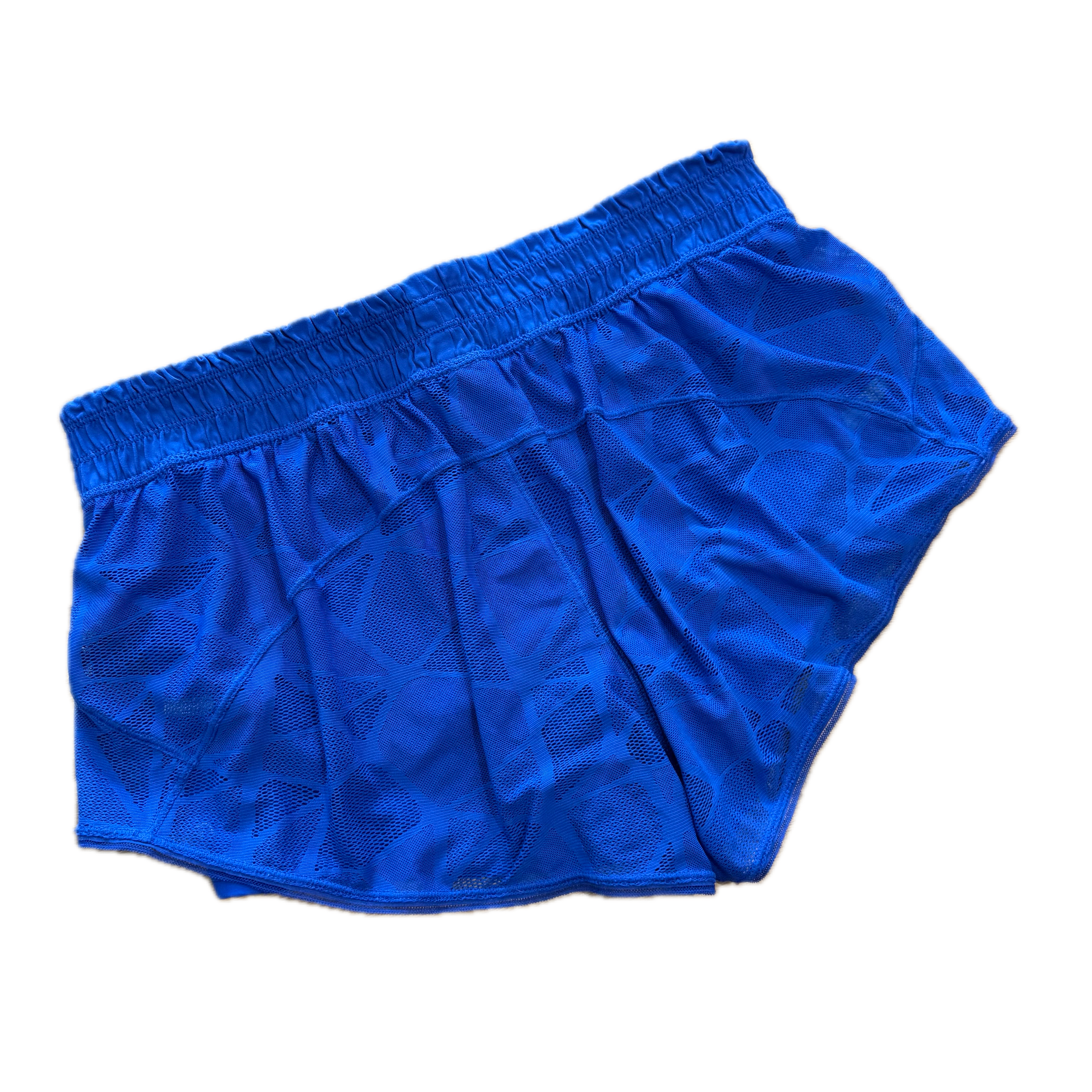 Short talla 8 azul rey tela con textura