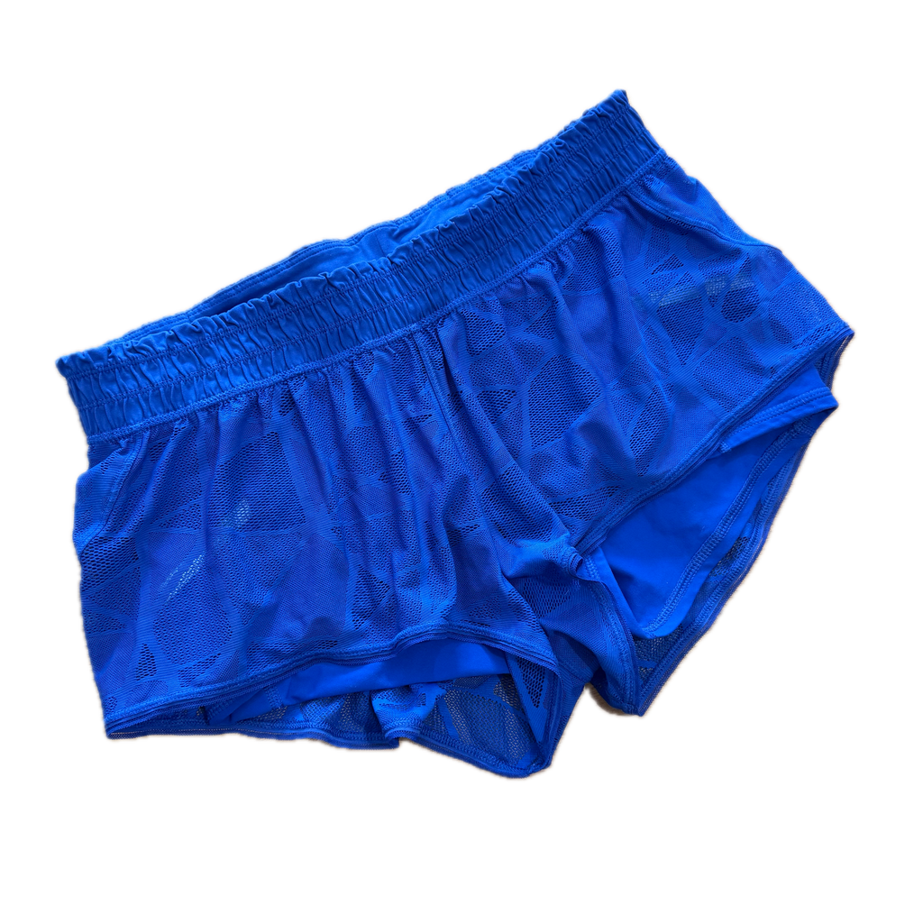 Short talla 8 azul rey tela con textura