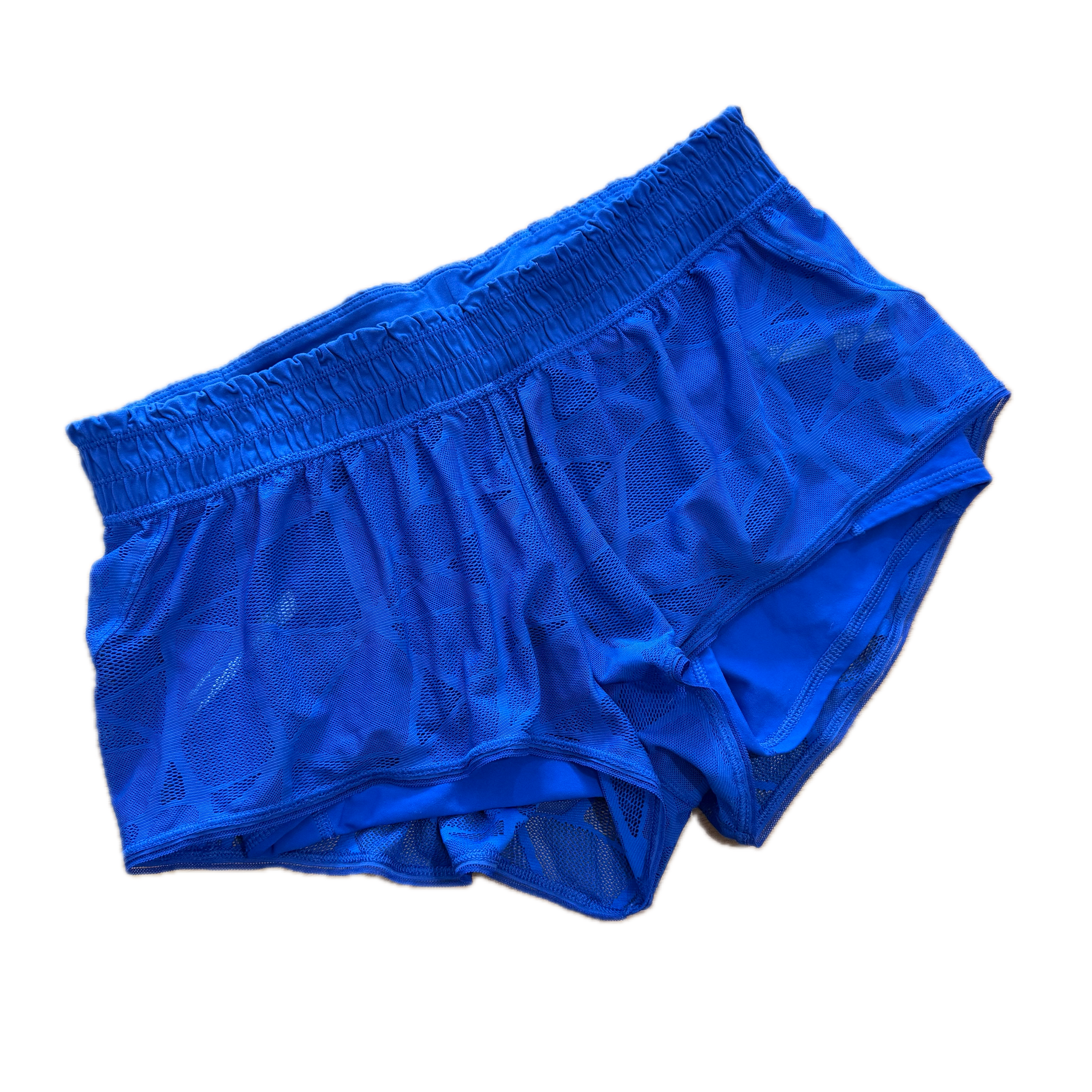 Short talla 8 azul rey tela con textura