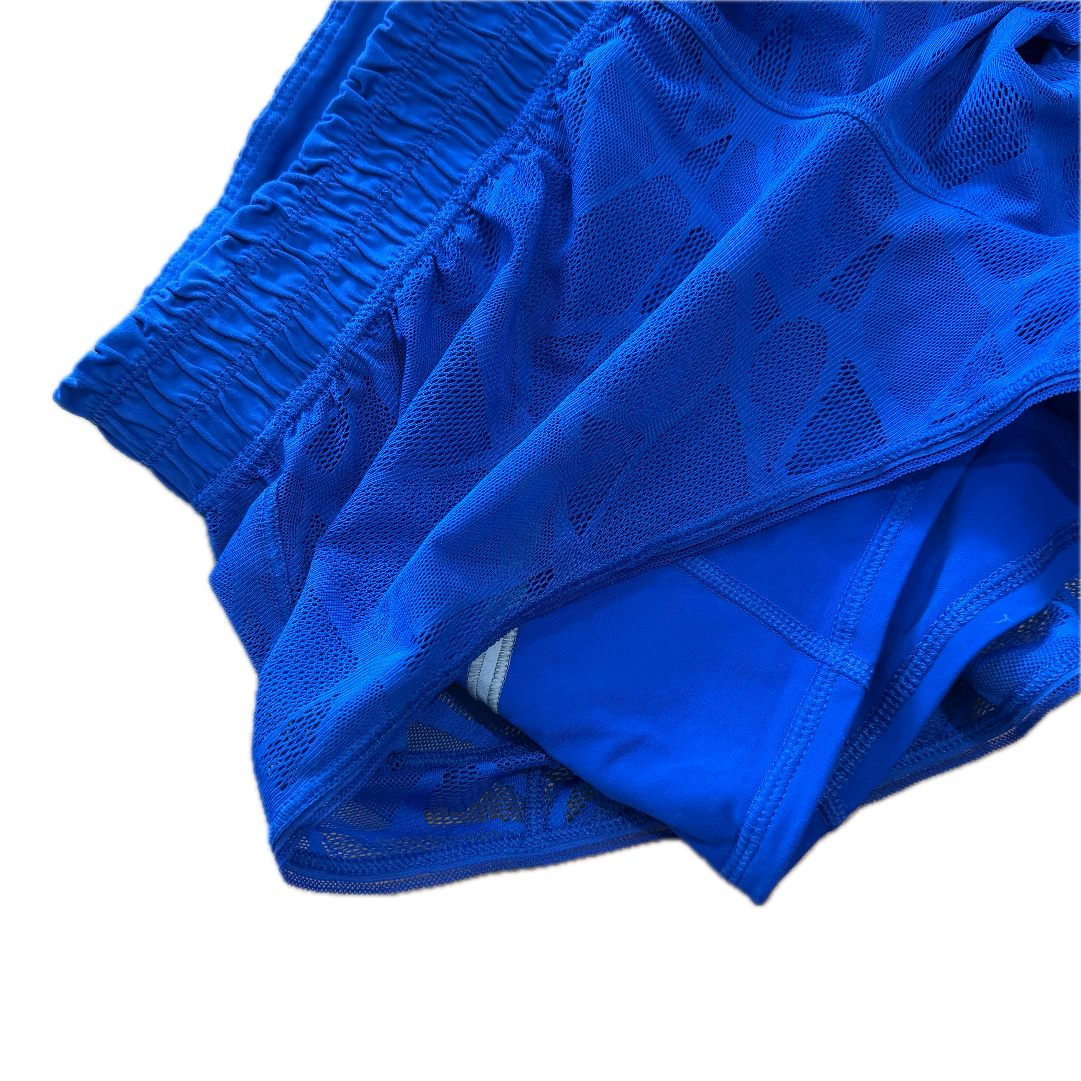 Short talla 8 azul rey tela con textura