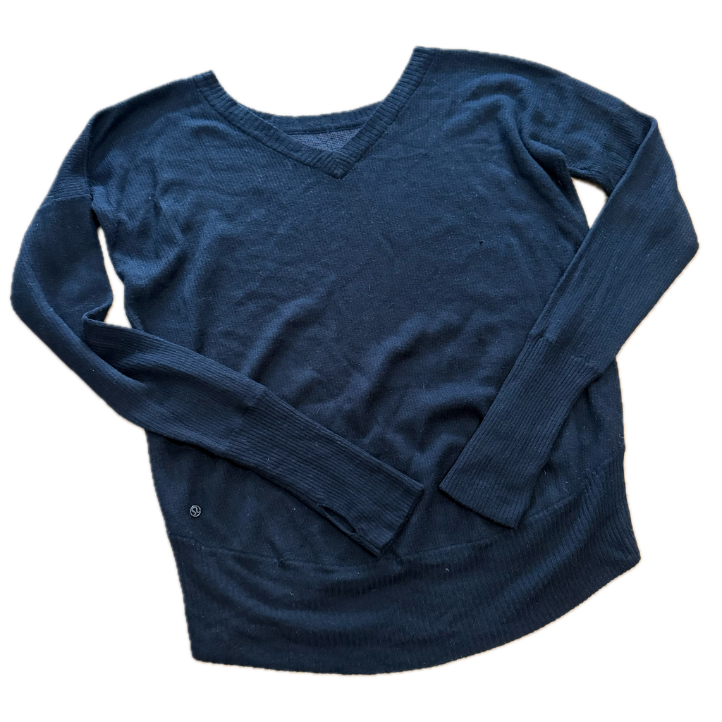Sweater talla 8 negro cuello V