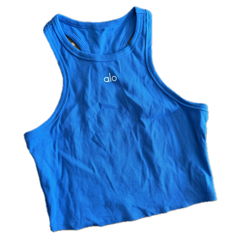 Crop top azul talla L