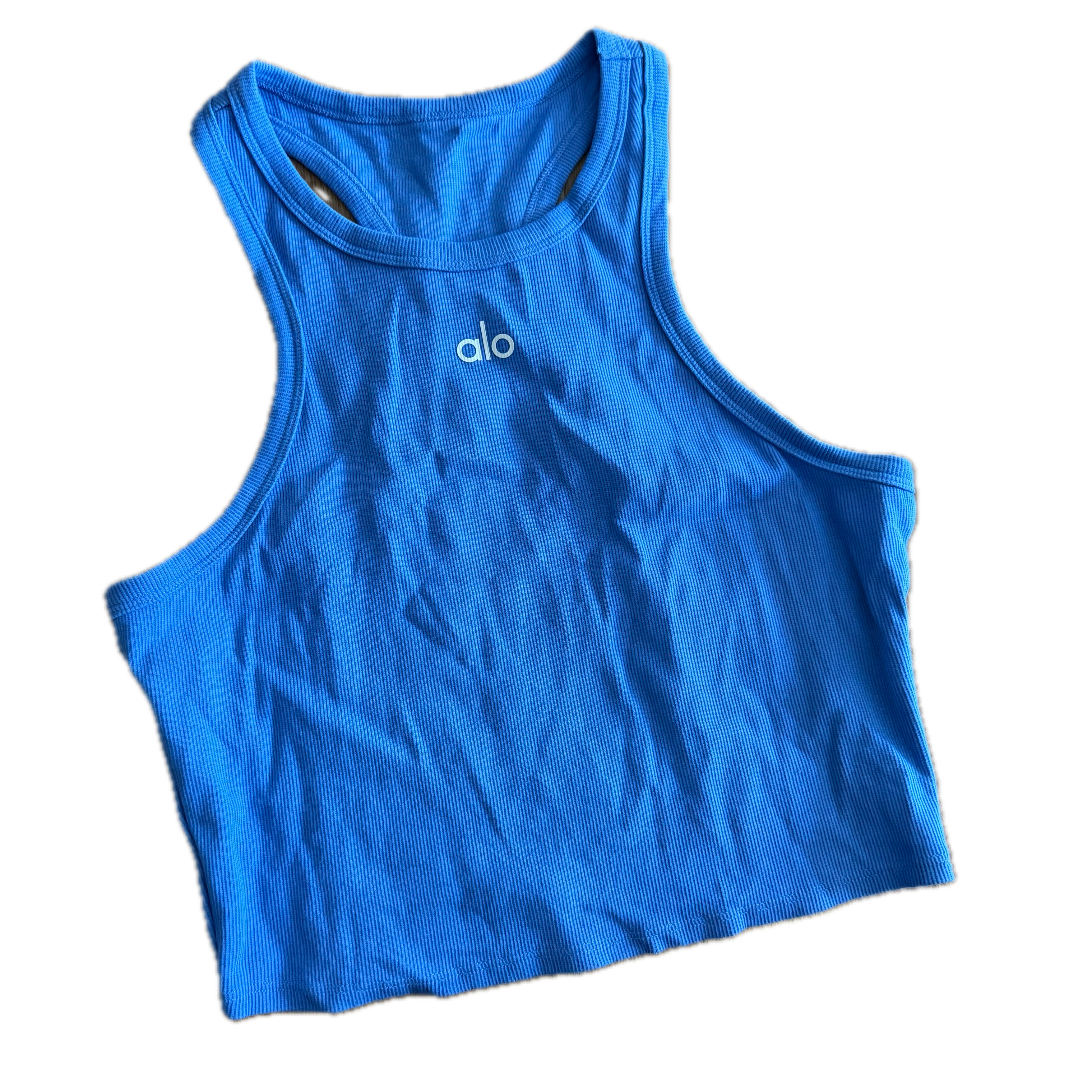 Crop top azul talla L