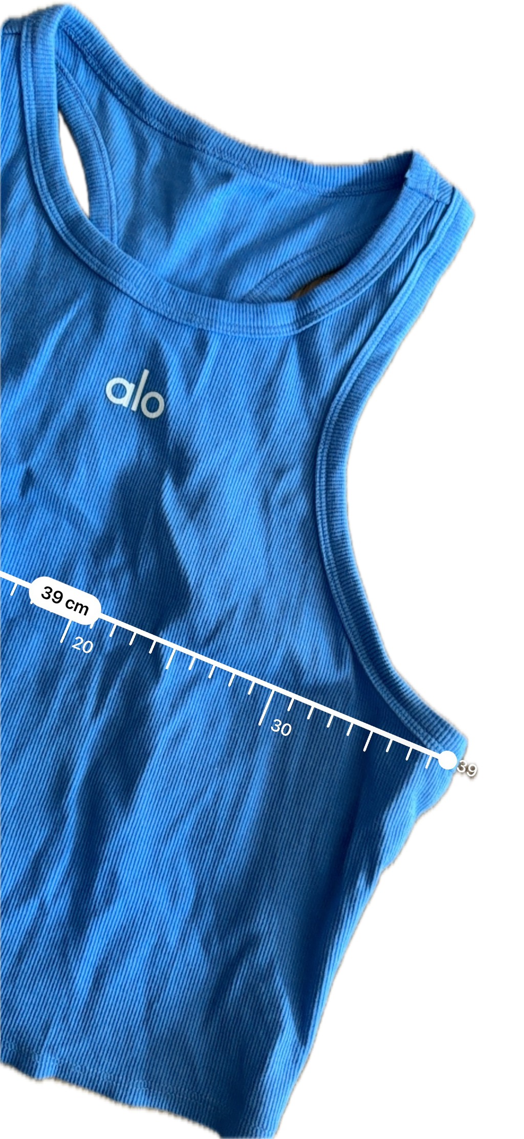Crop top azul talla L
