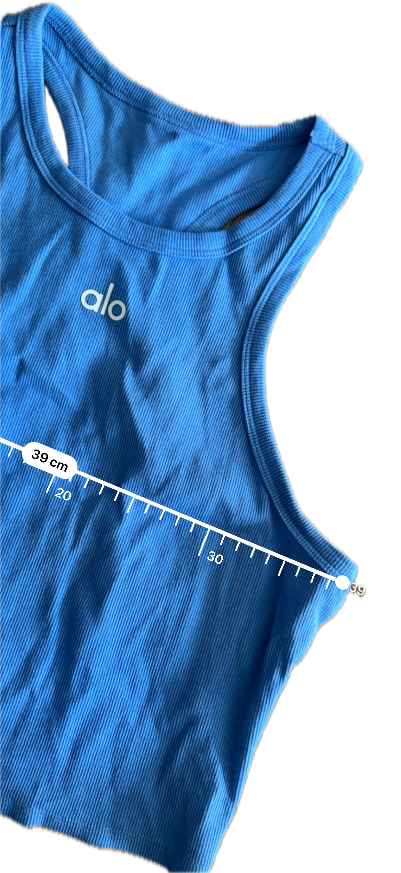 Crop top azul talla L