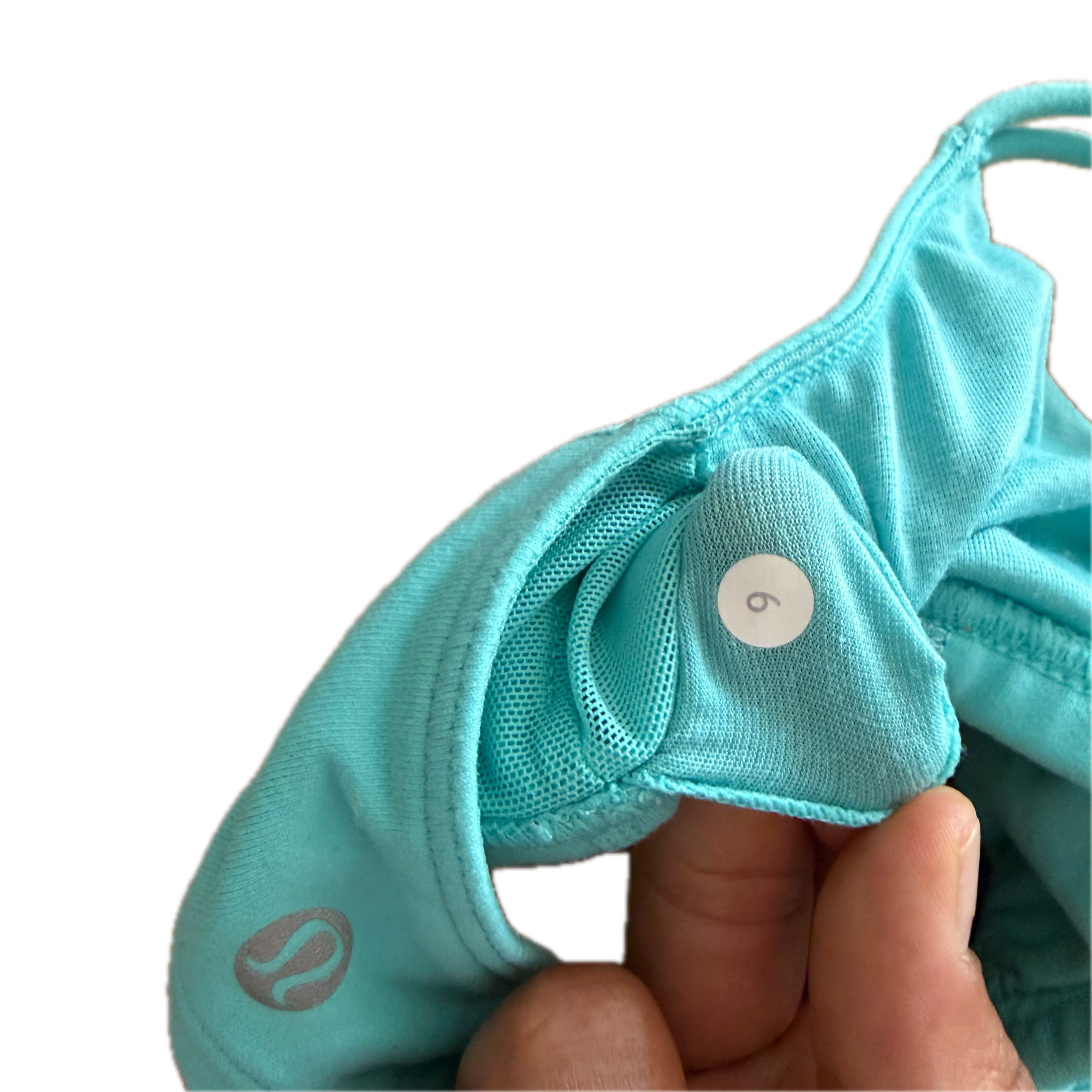 Top talla 6 azul aqua soporte bajo
