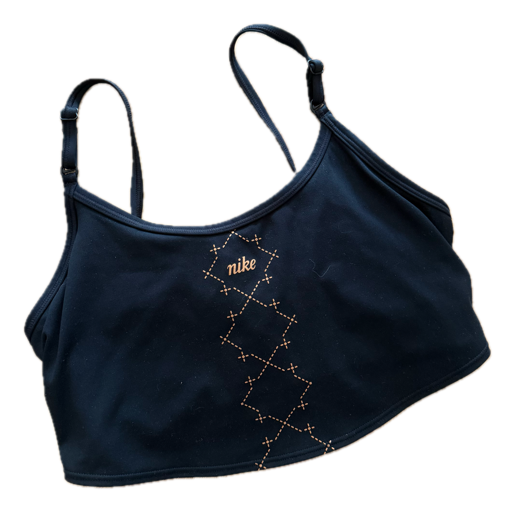 Top talla S negro soporte bajo