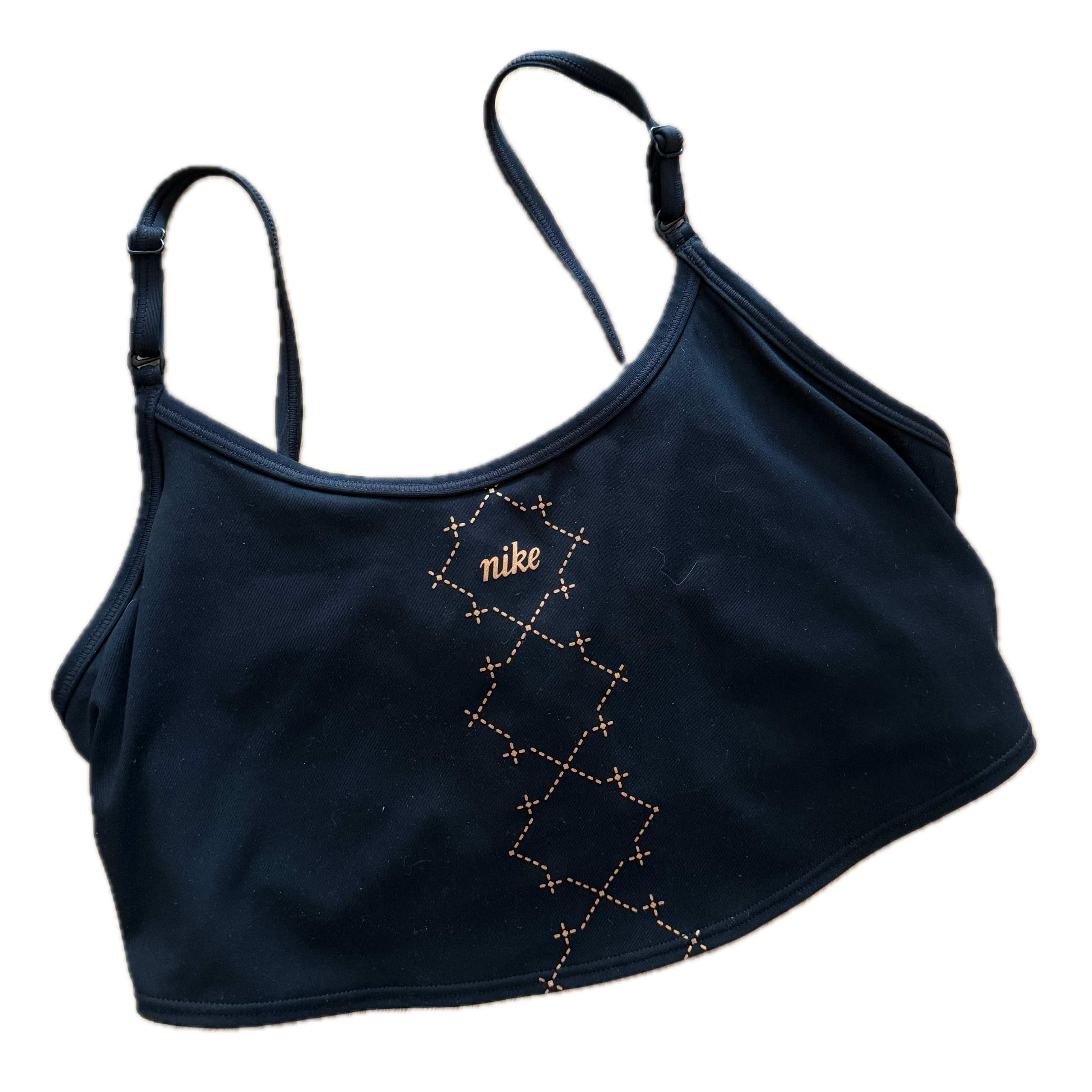 Top talla S negro soporte bajo