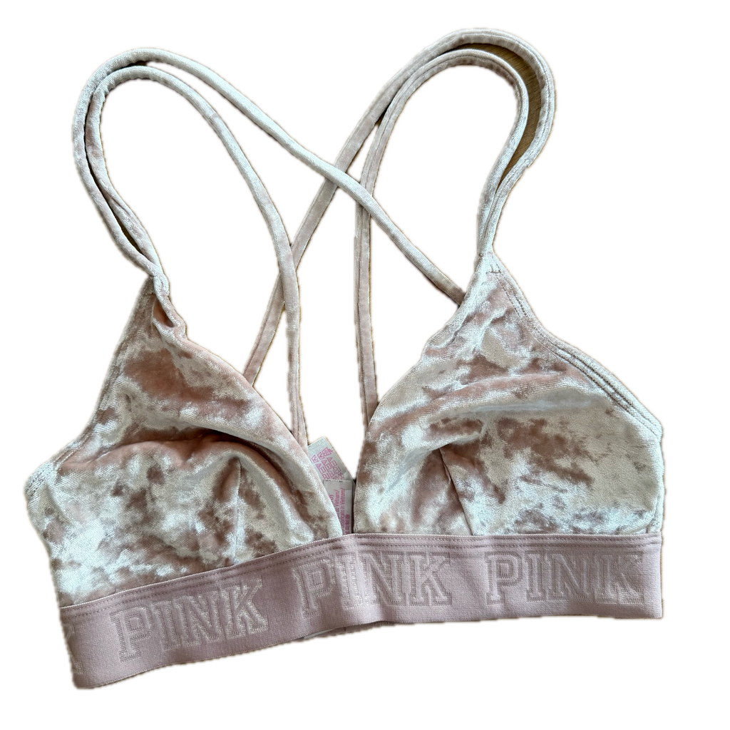 Top talla XS rosa velvet soporte bajo