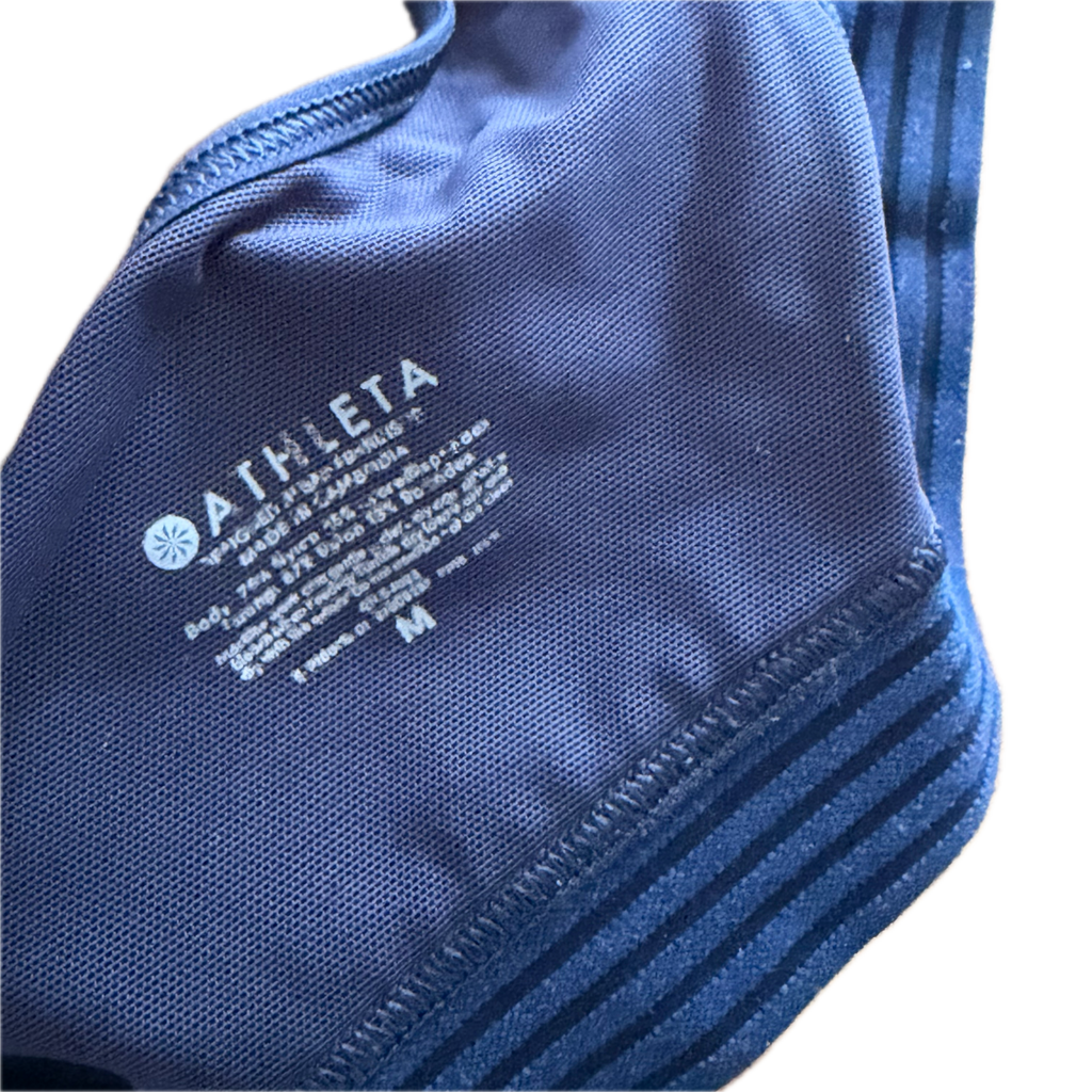 Top talla M azul navy soporte medio