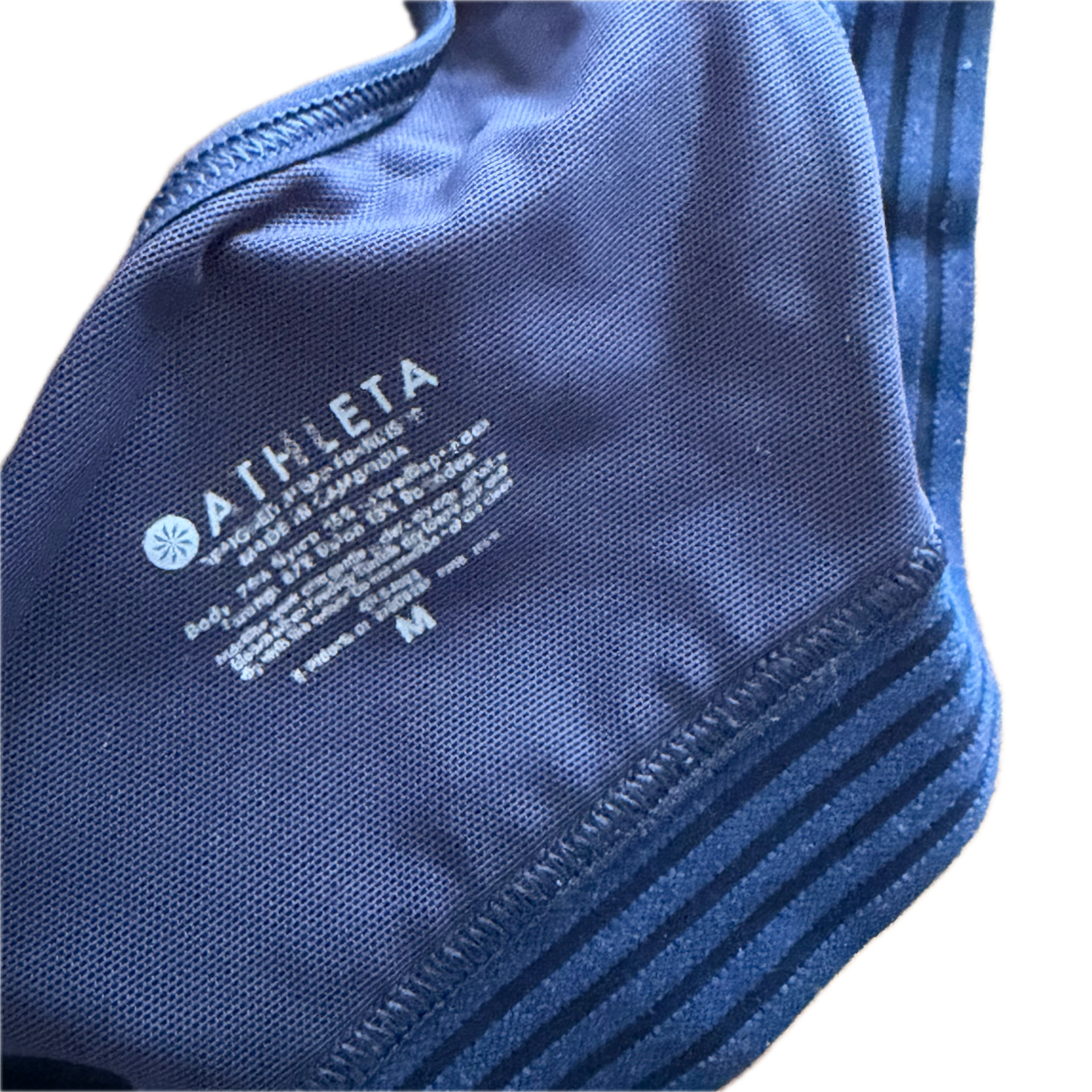 Top talla M azul navy soporte medio