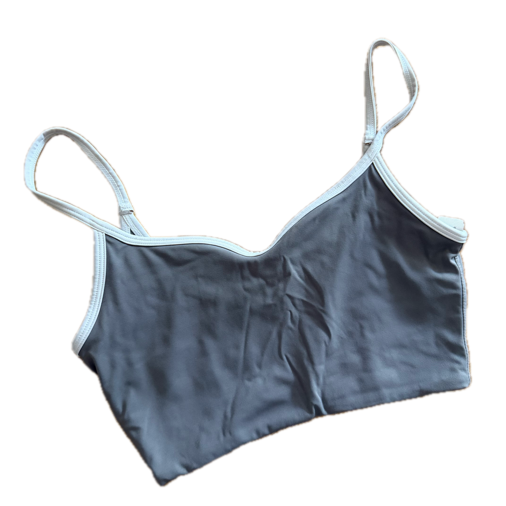 Top talla S gris soporte bajo