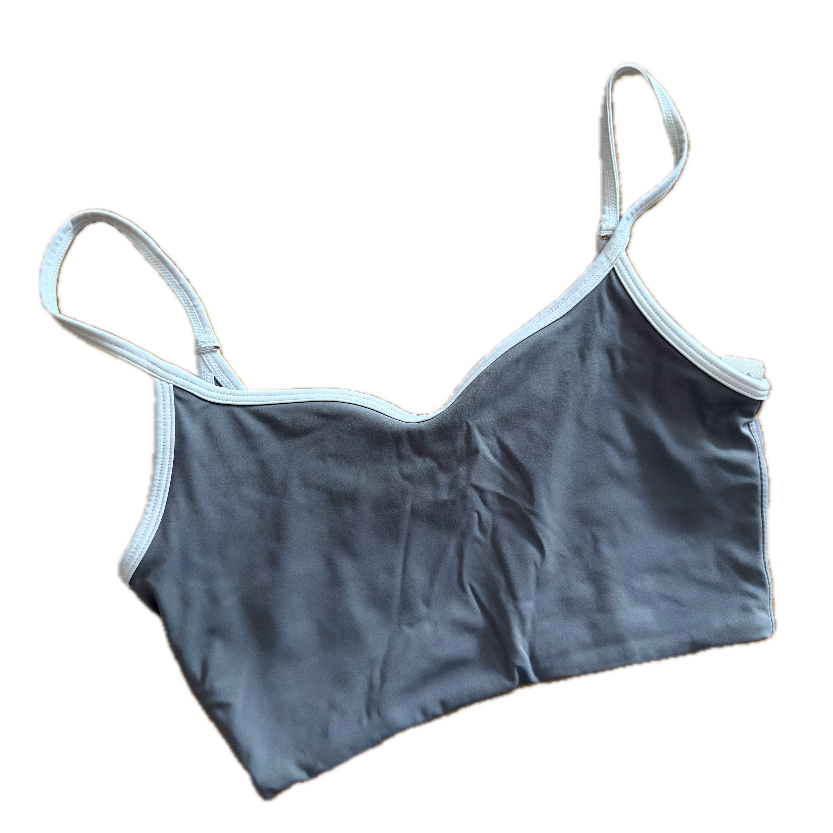 Top talla S gris soporte bajo