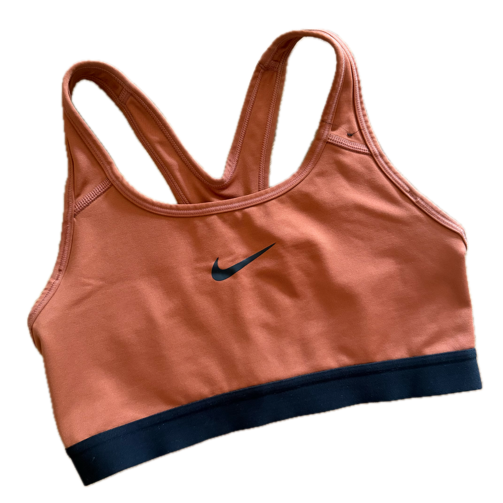 Top talla S naranja ladrillo soporte medio
