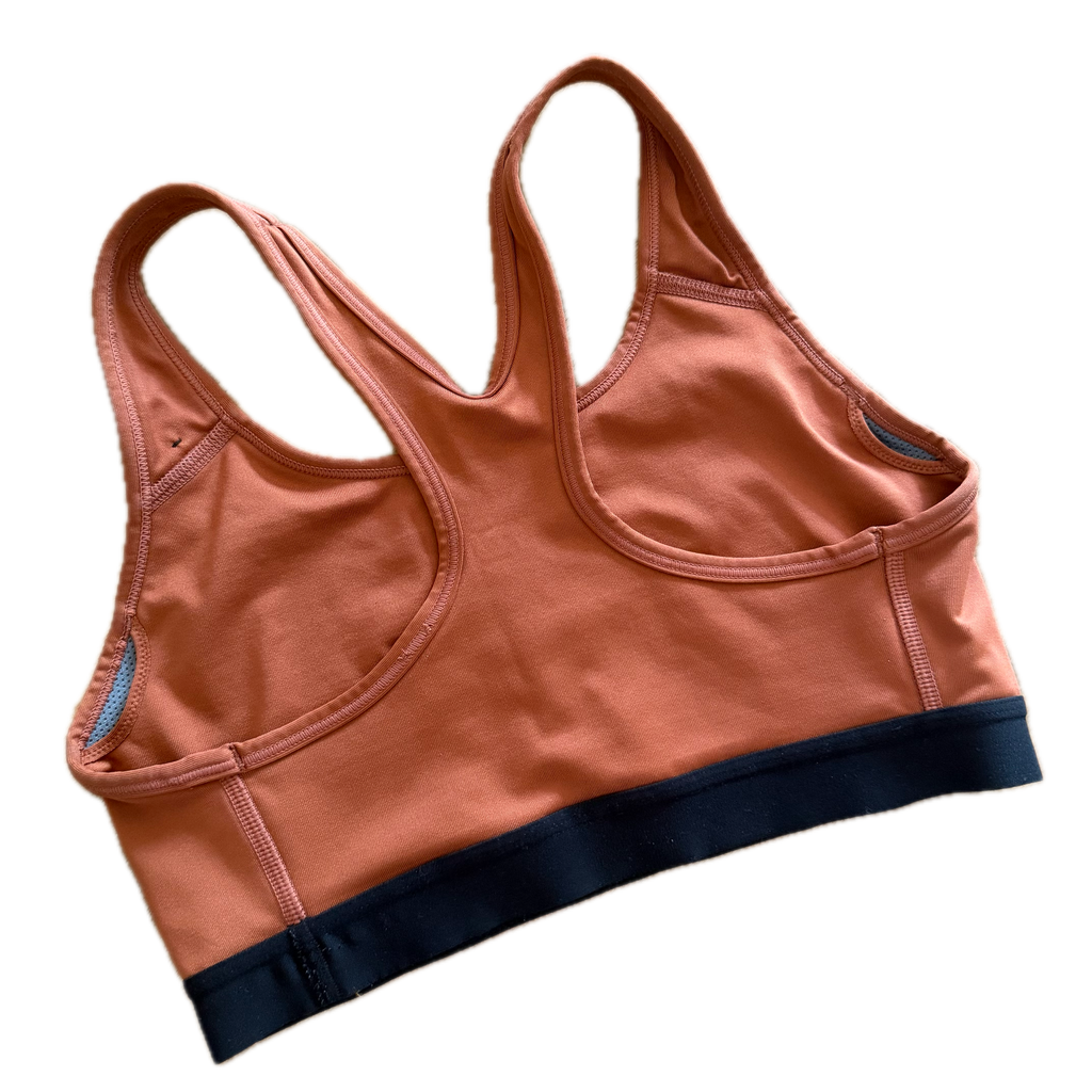 Top talla S naranja ladrillo soporte medio