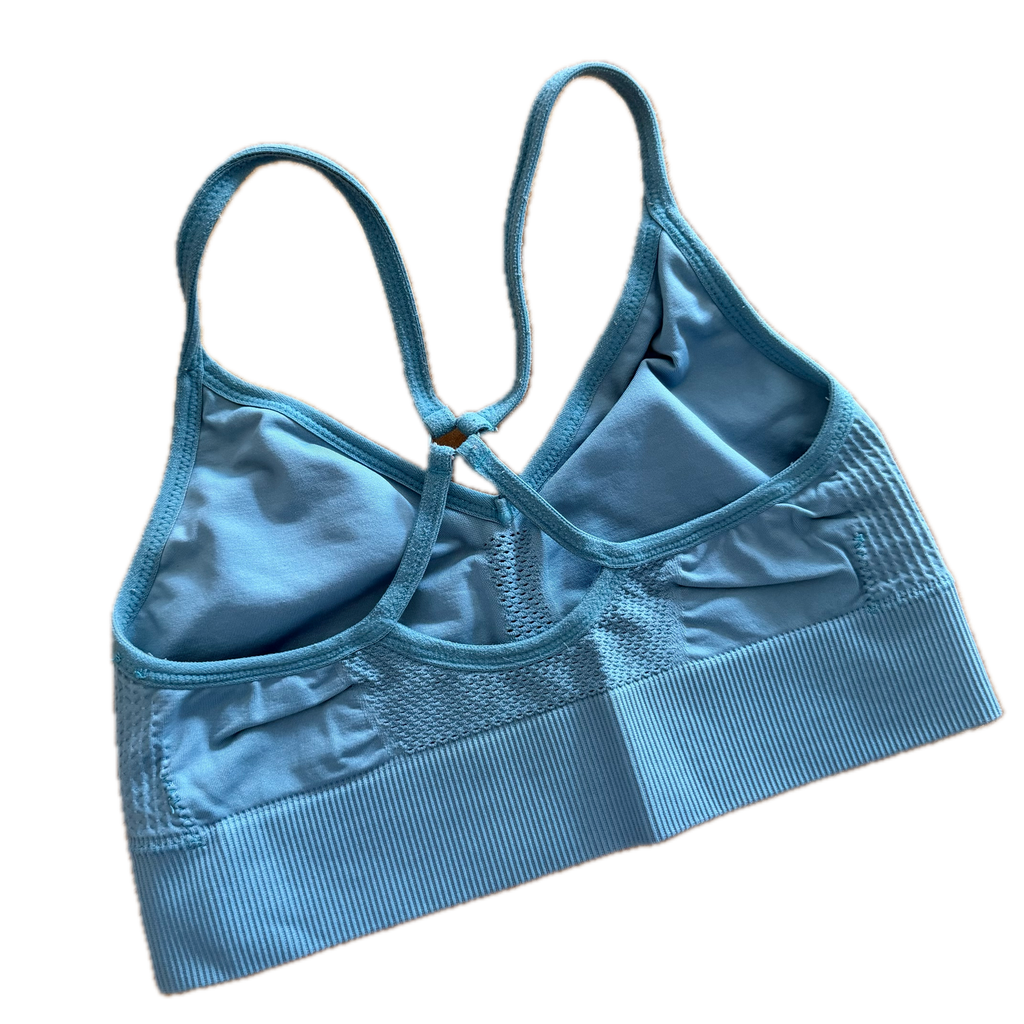 Top talla S azul soporte bajo