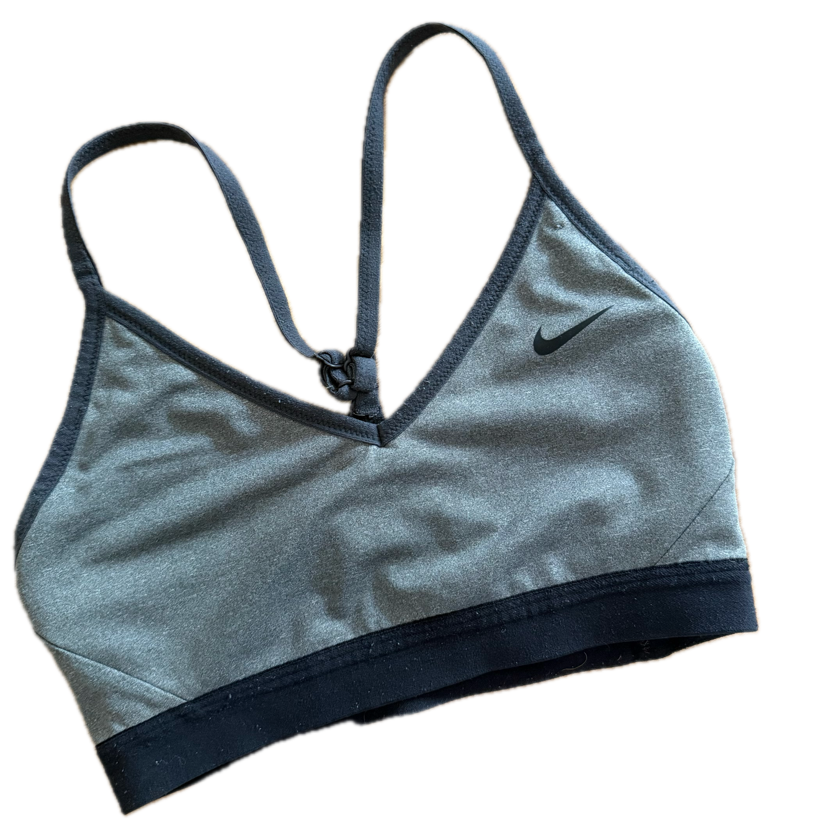 Top talla S gris soporte bajo